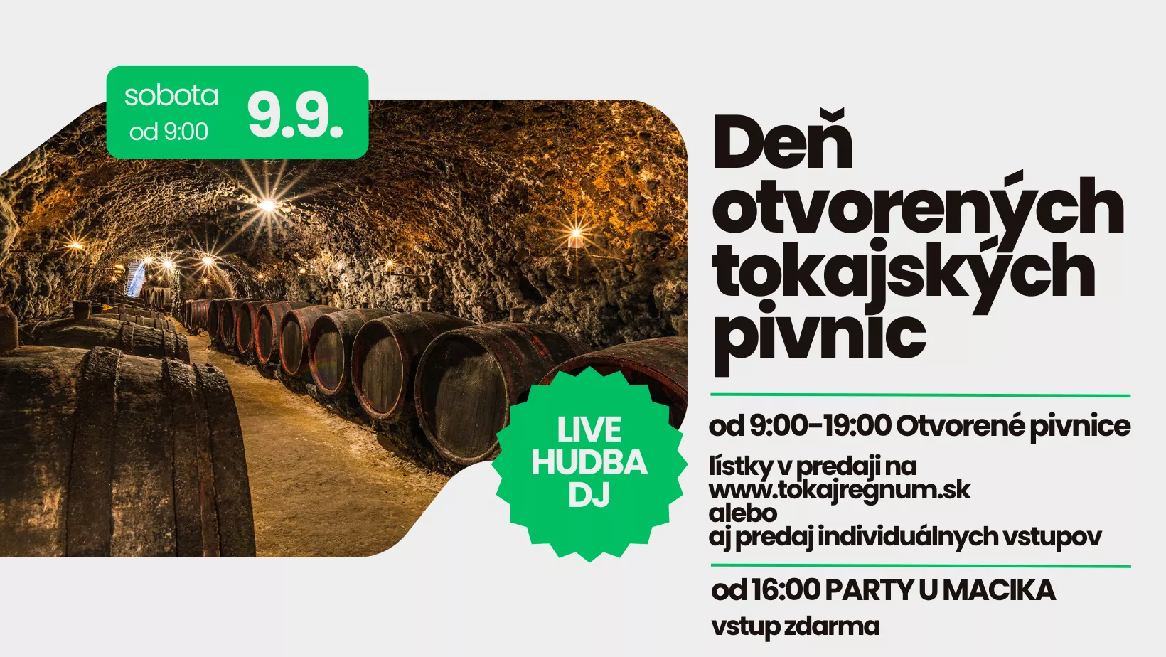 Deň otvorených tokajských pivníc