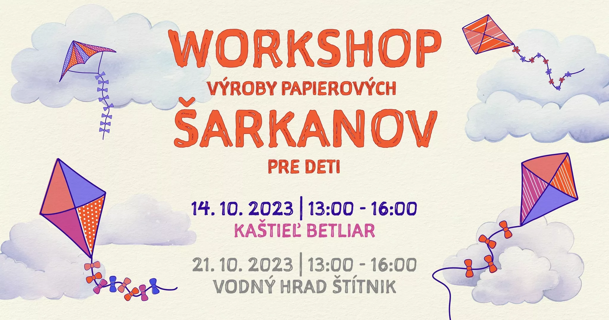 Workshop výroby papierových šarkanov pre deti