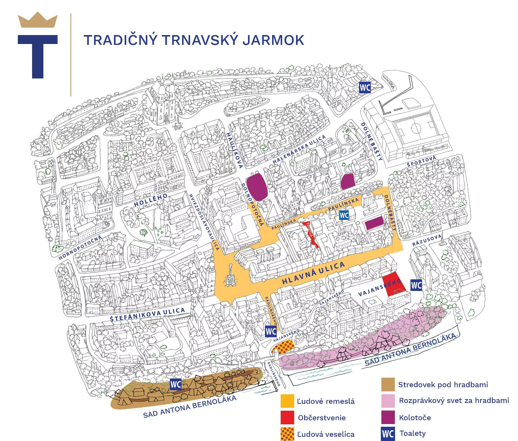 Trnavský Jarmok 2023 - mapa