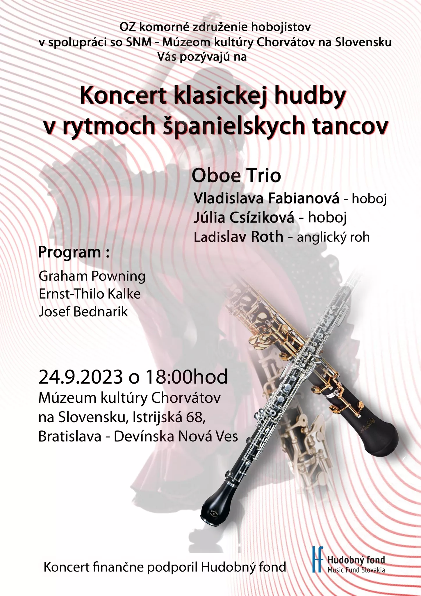 Koncert klasickej hudby v rytmoch španielskych tancov
