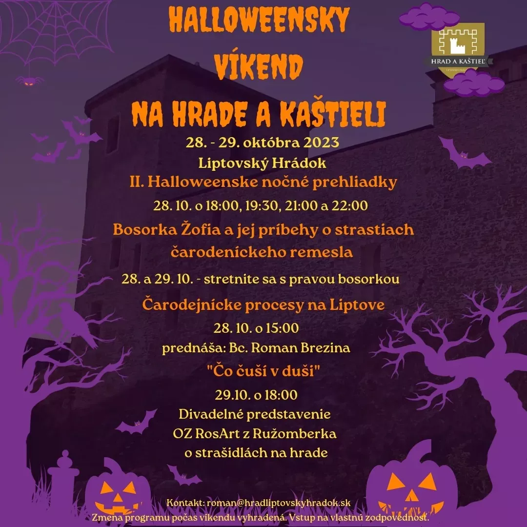 Halloweensky víkend na hrade a kaštieli