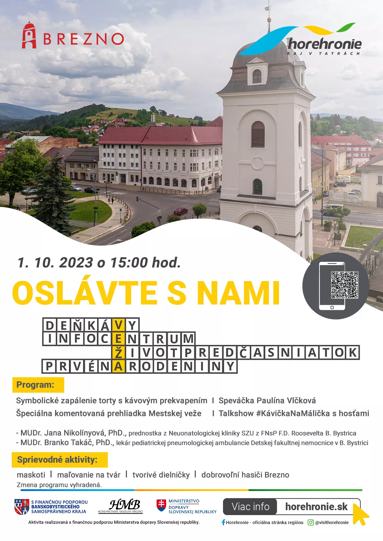 Oslava prvých narodenín Mestskej veže v Brezne