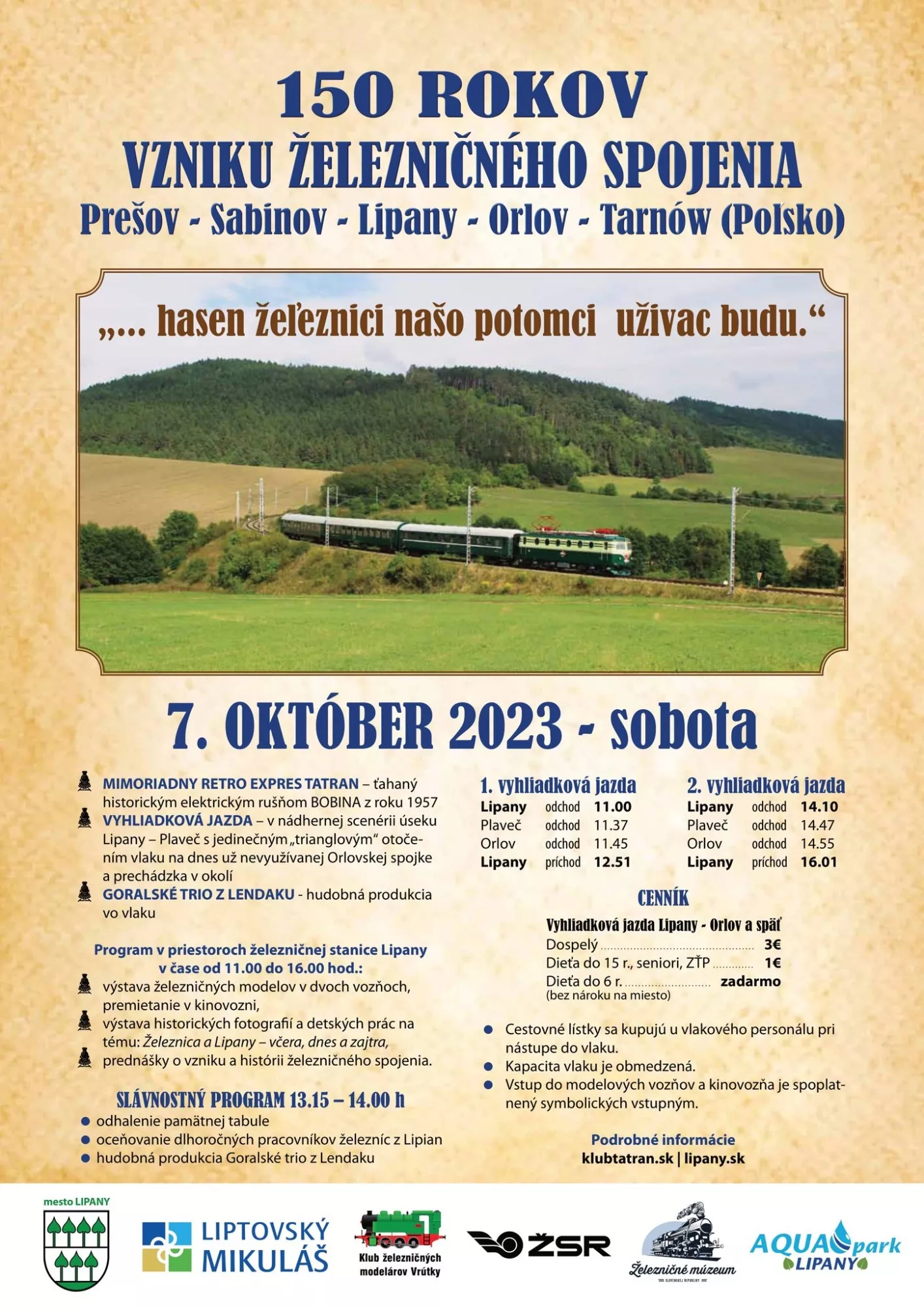 150 rokov vzniky železničného spojenia