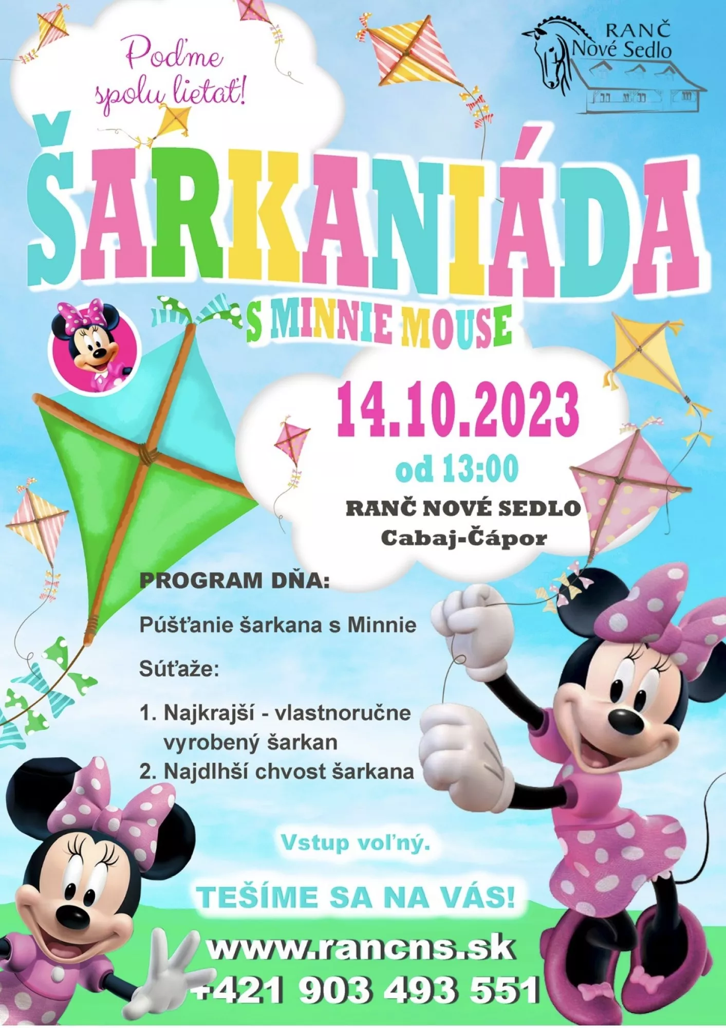 Šarkaniáda Ranč Nové Sedlo