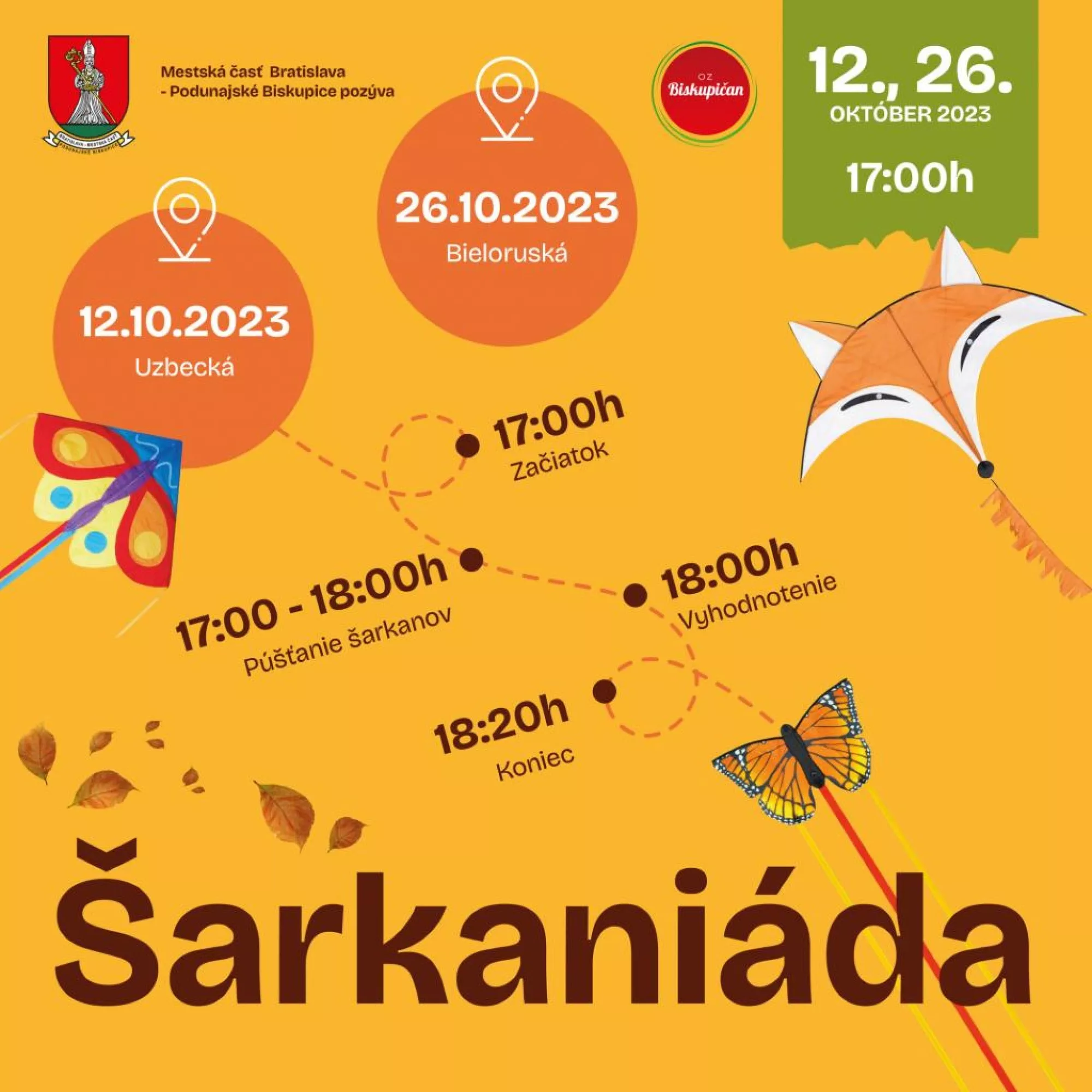 Biskupická šarkaniáda 2023 na Bieloruskej