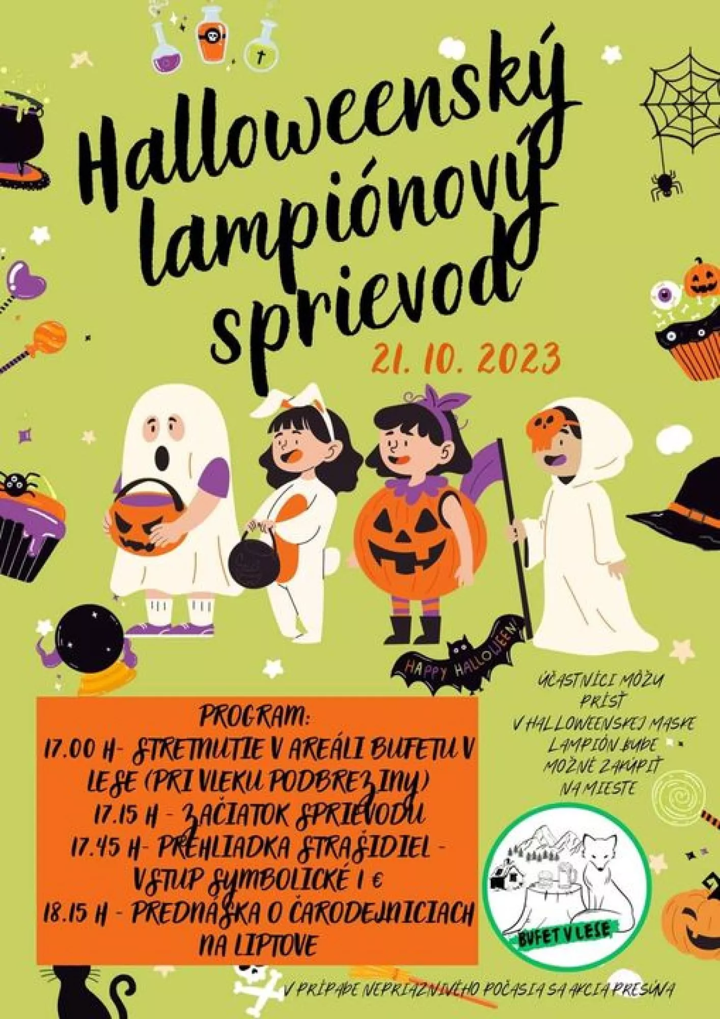 Halloweenský lampiónový sprievod
