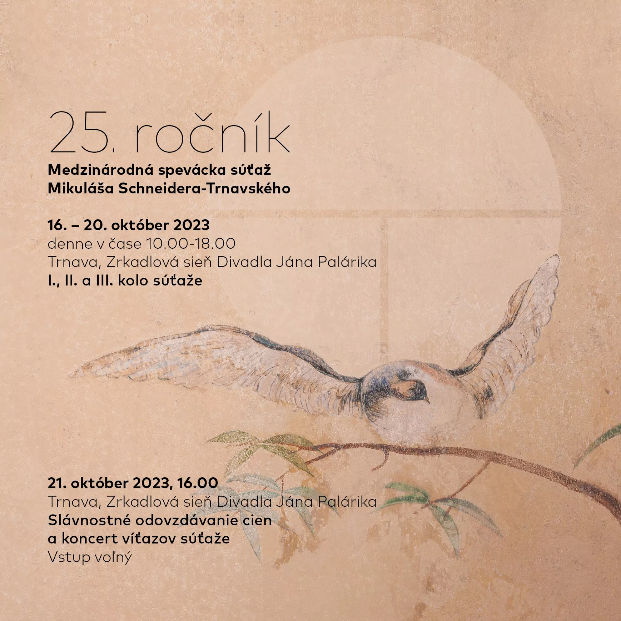 25. ročník Medzinárodnej speváckej súťaže Mikuláša Schneidera - Trnavského