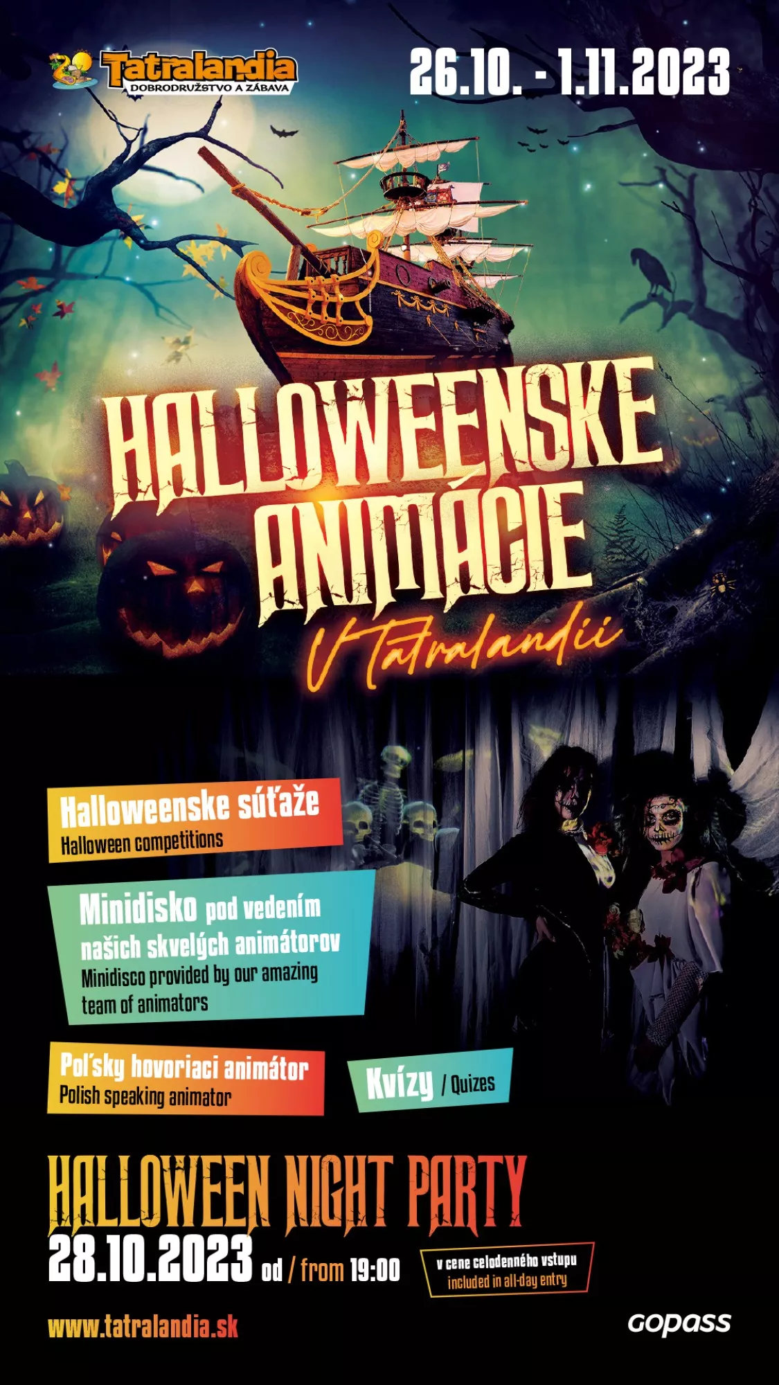 Halloweenske animácie v Tatralandii