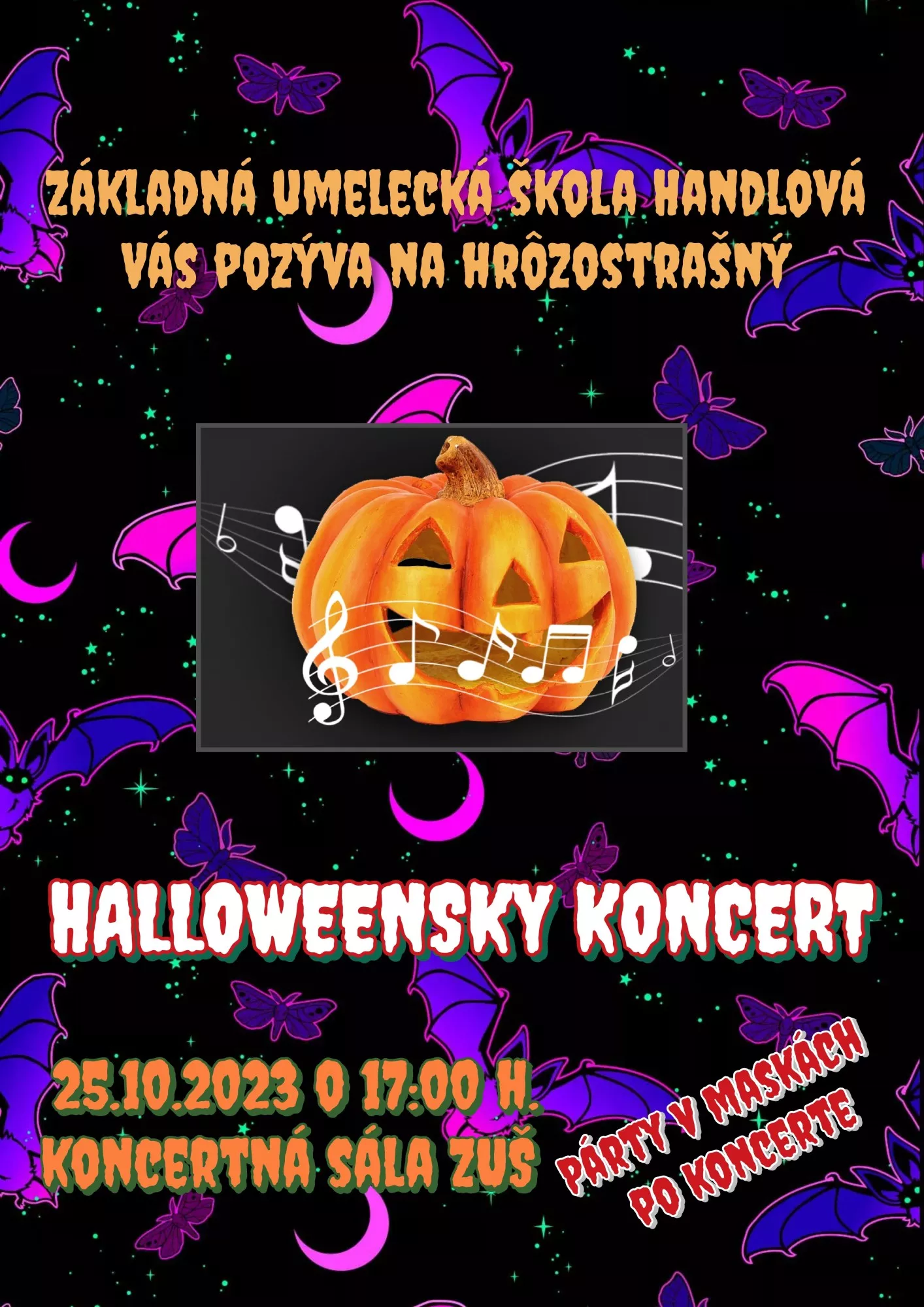 Hallowenský koncert spojený s párty v maskách
