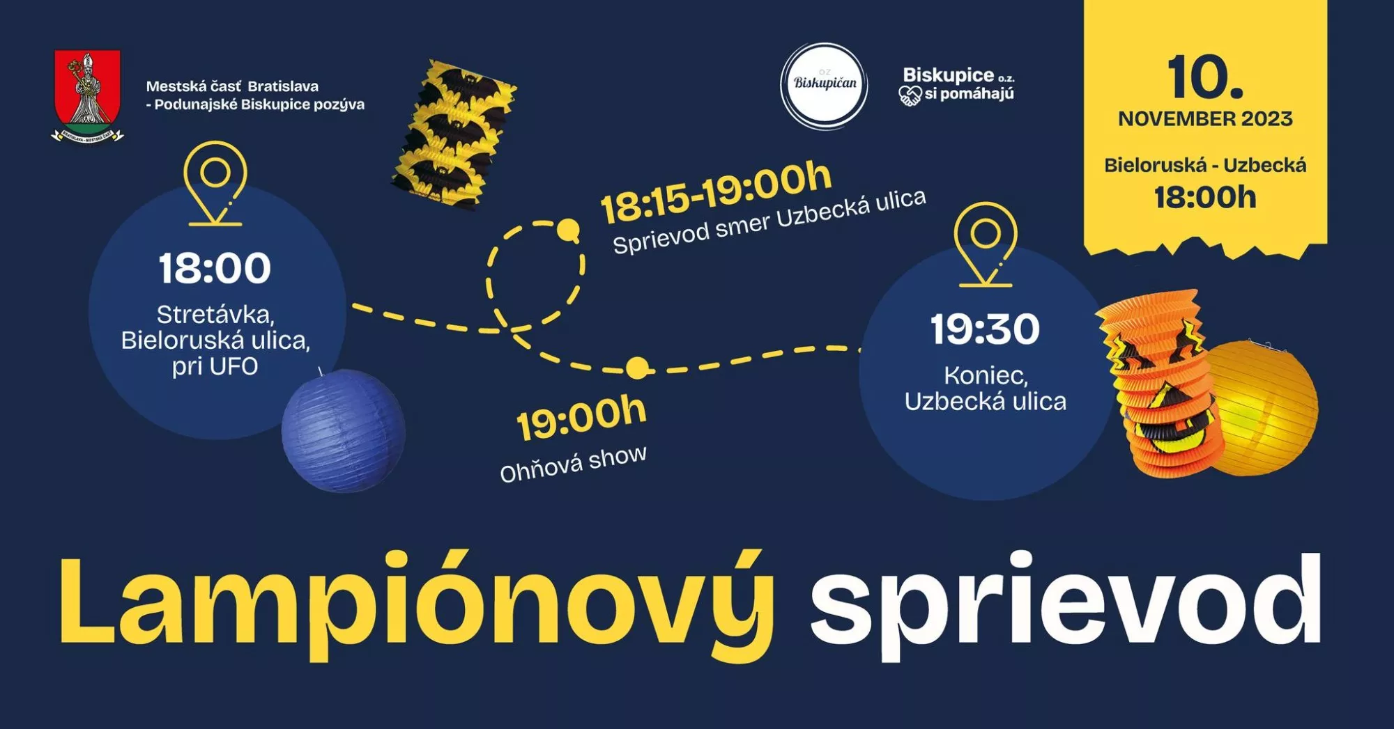 Biskupický lampiónový sprievod 2023