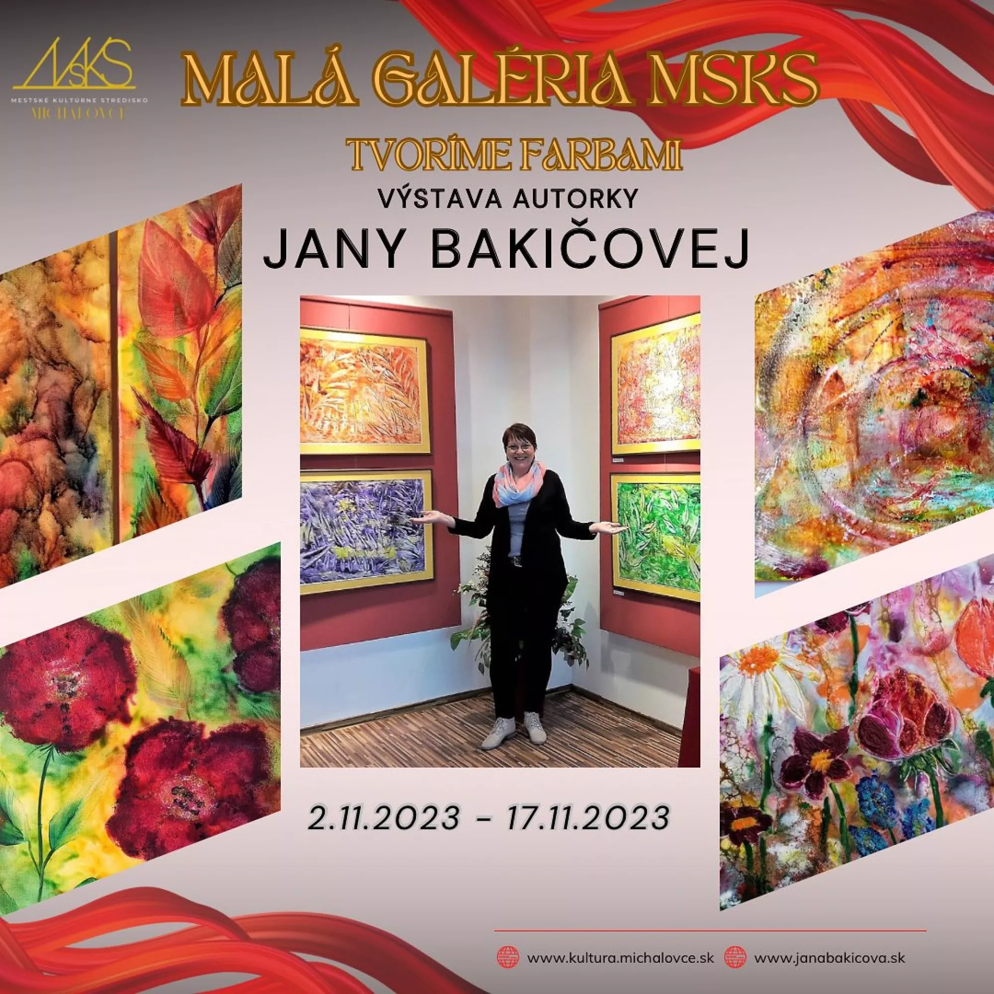 Tvoríme farbami - výstava autorky Jany Bakičovej