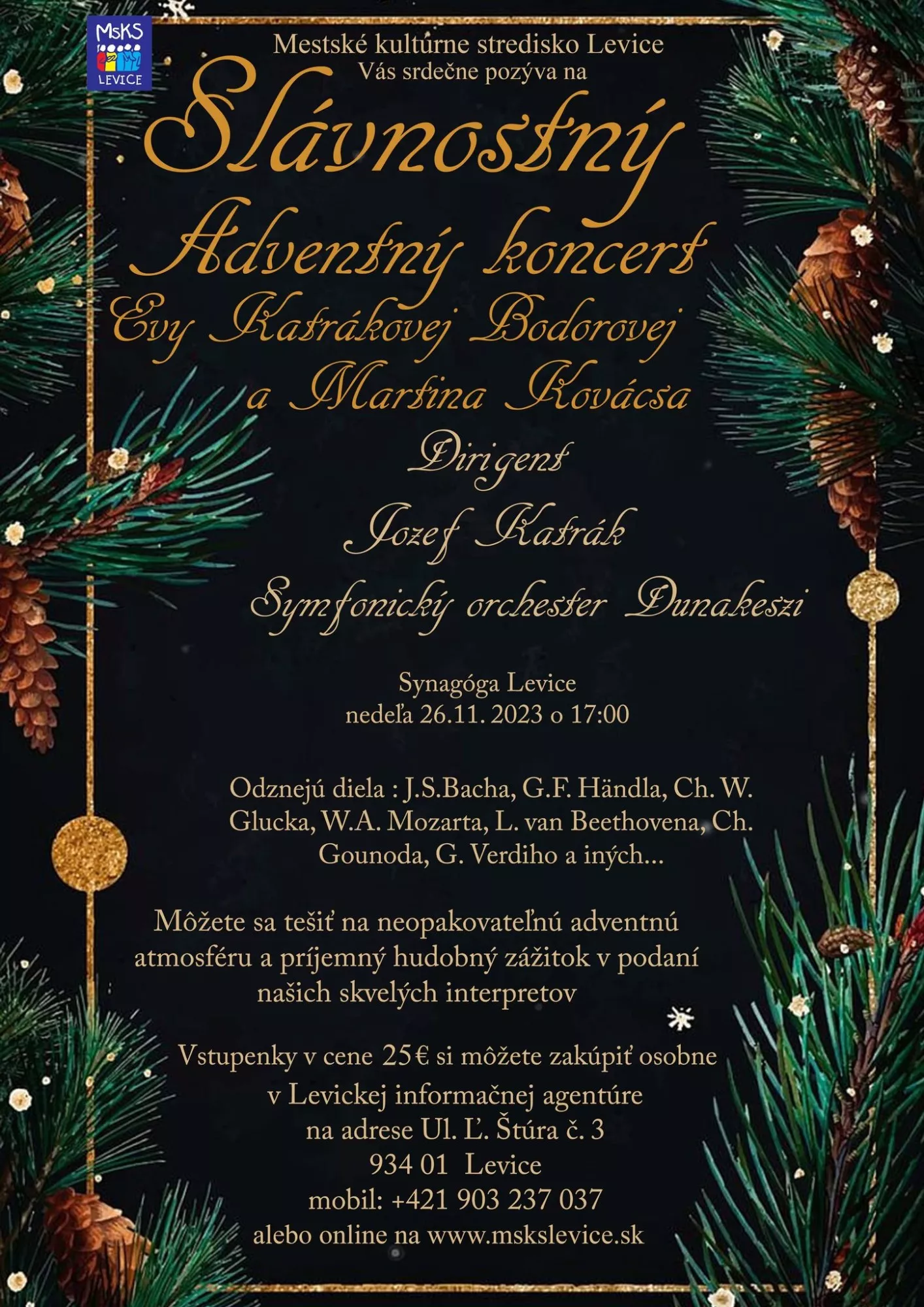 Slávnostný adventný koncert Evy Katrákovej Bodorovej a Martina Kovácsa