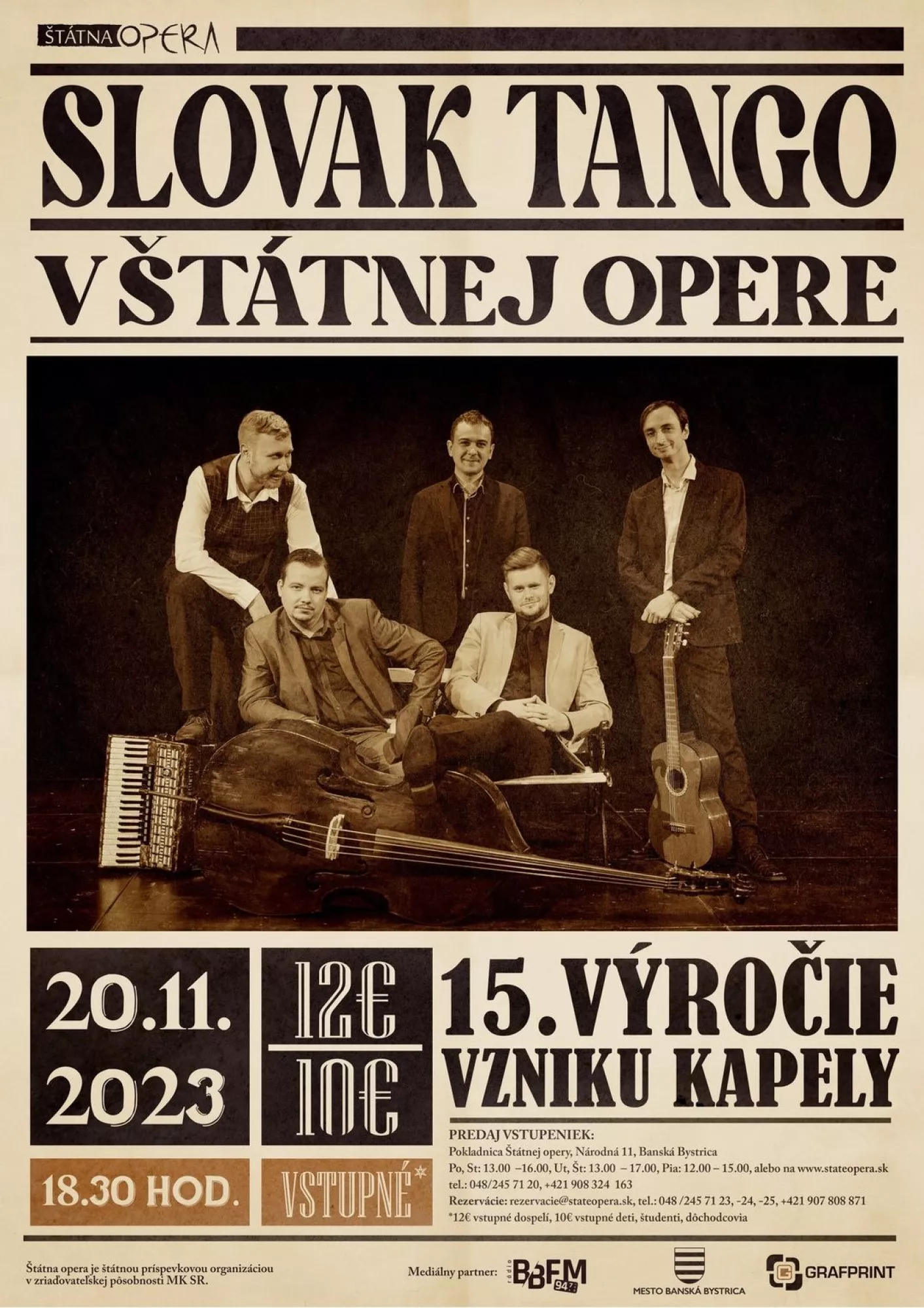 SLOVAK TANGO v Štátnej opere