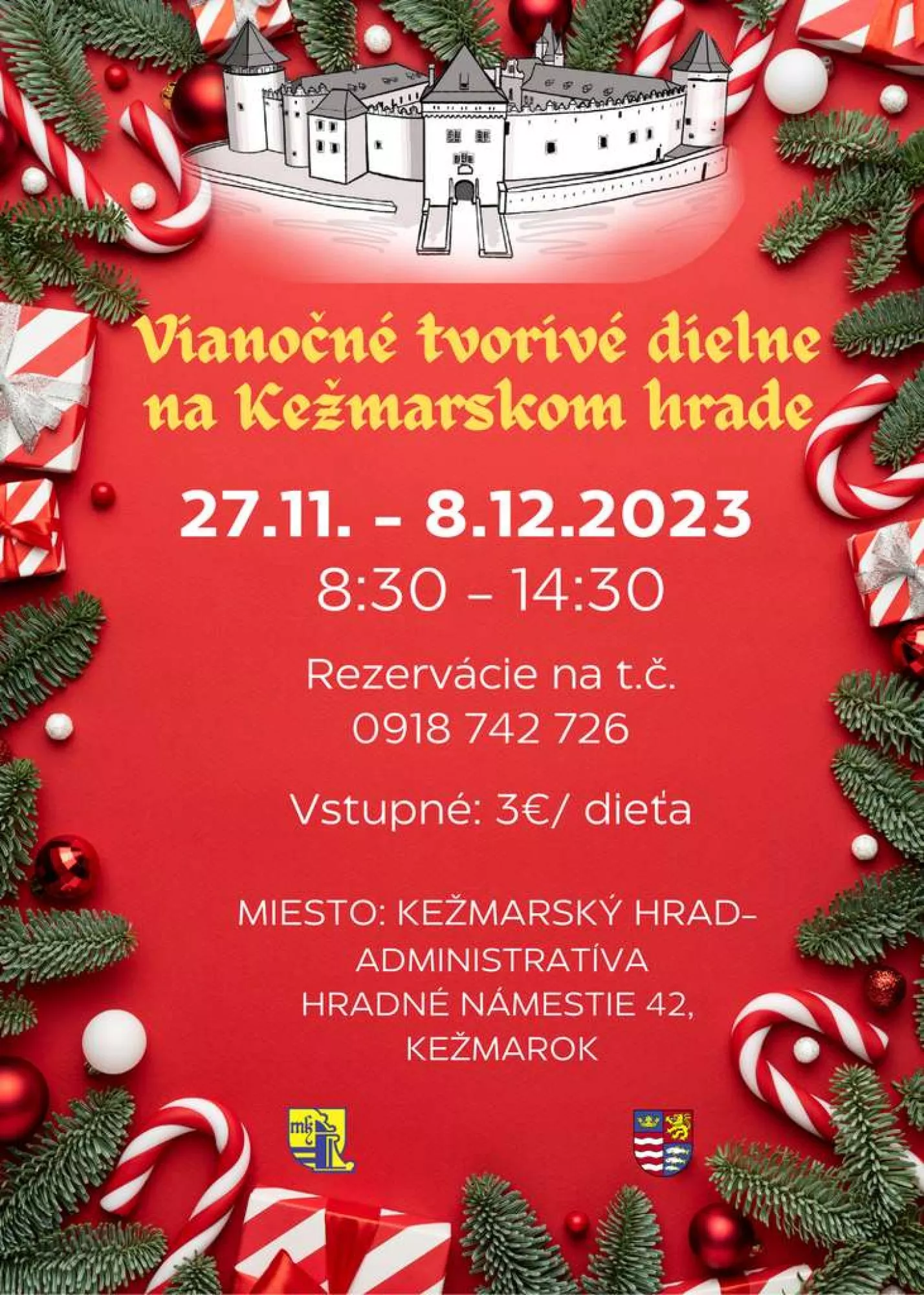 Vianočné tvorivé dielne na Kežmarskom hrade