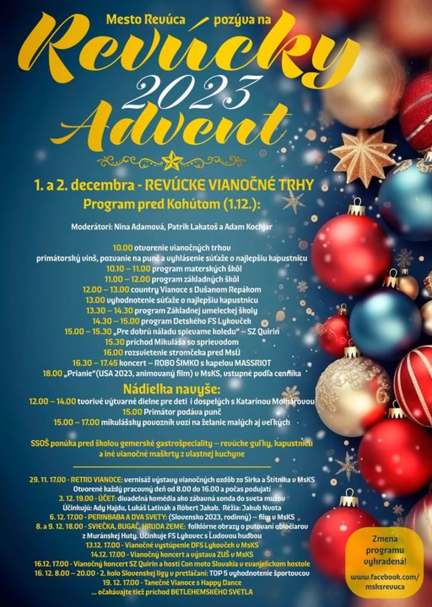 Revúcky 2023 advent