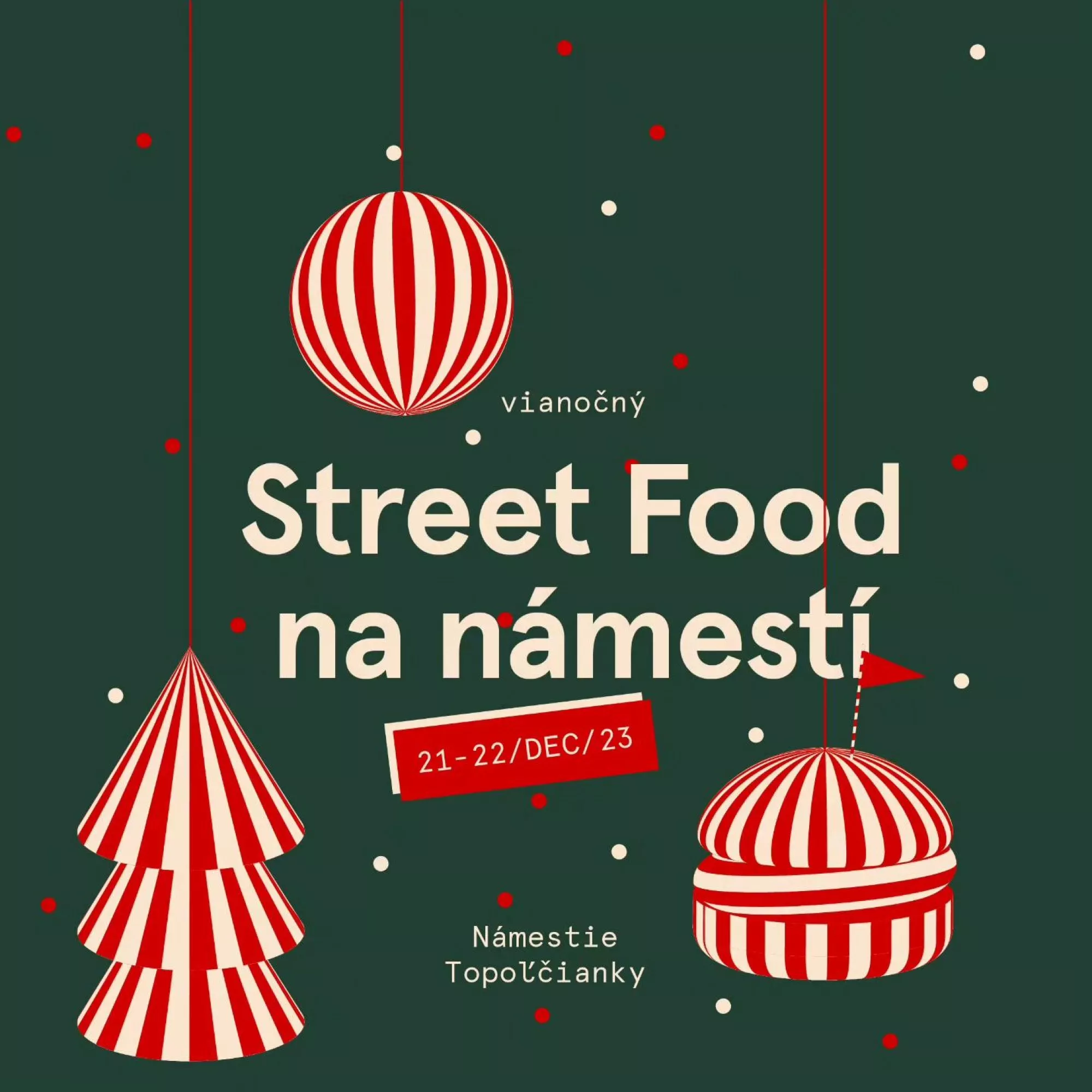 Vianočný Street Food na námestí