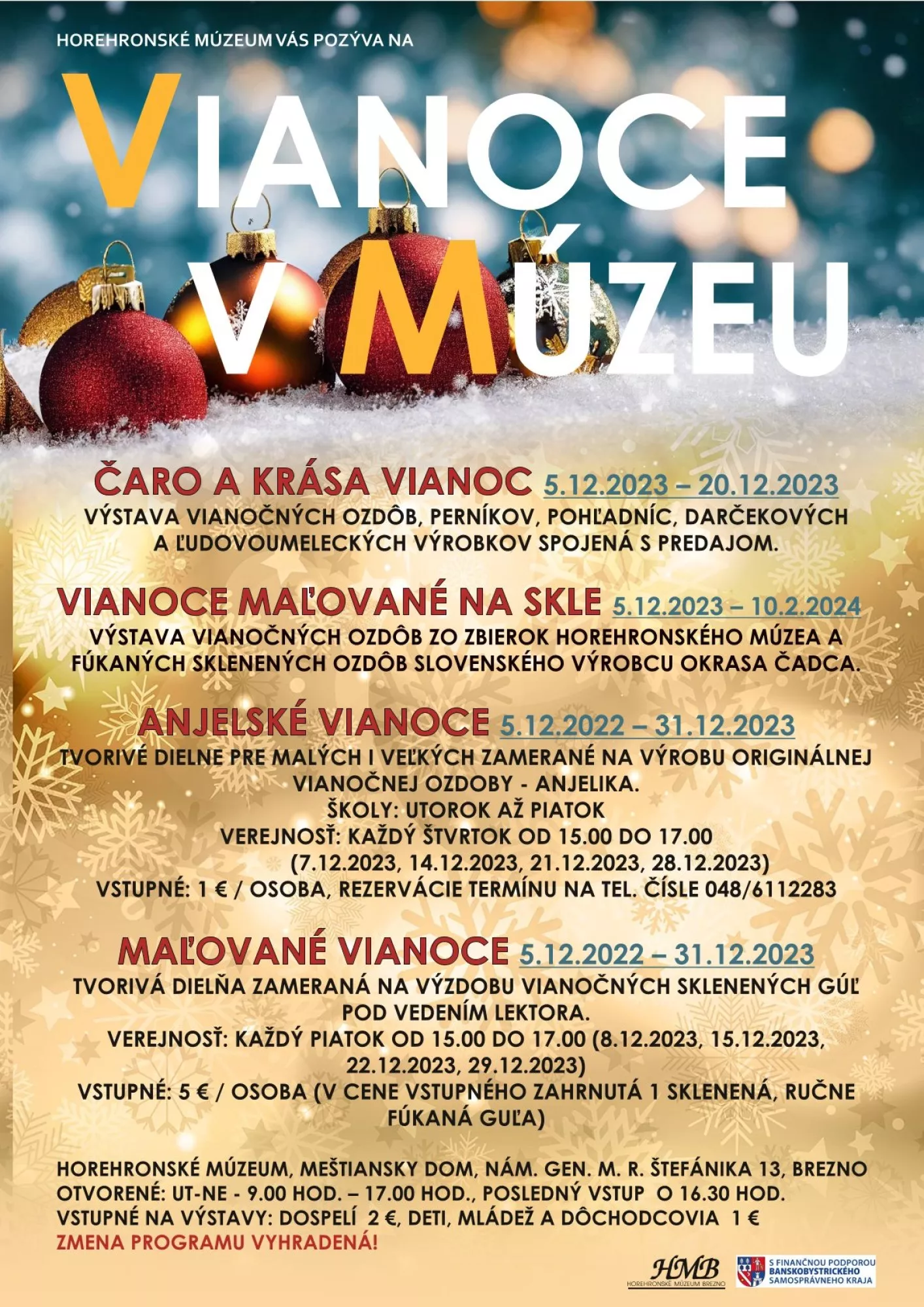 Vianoce v múzeu a Čaro a krása Vianoc