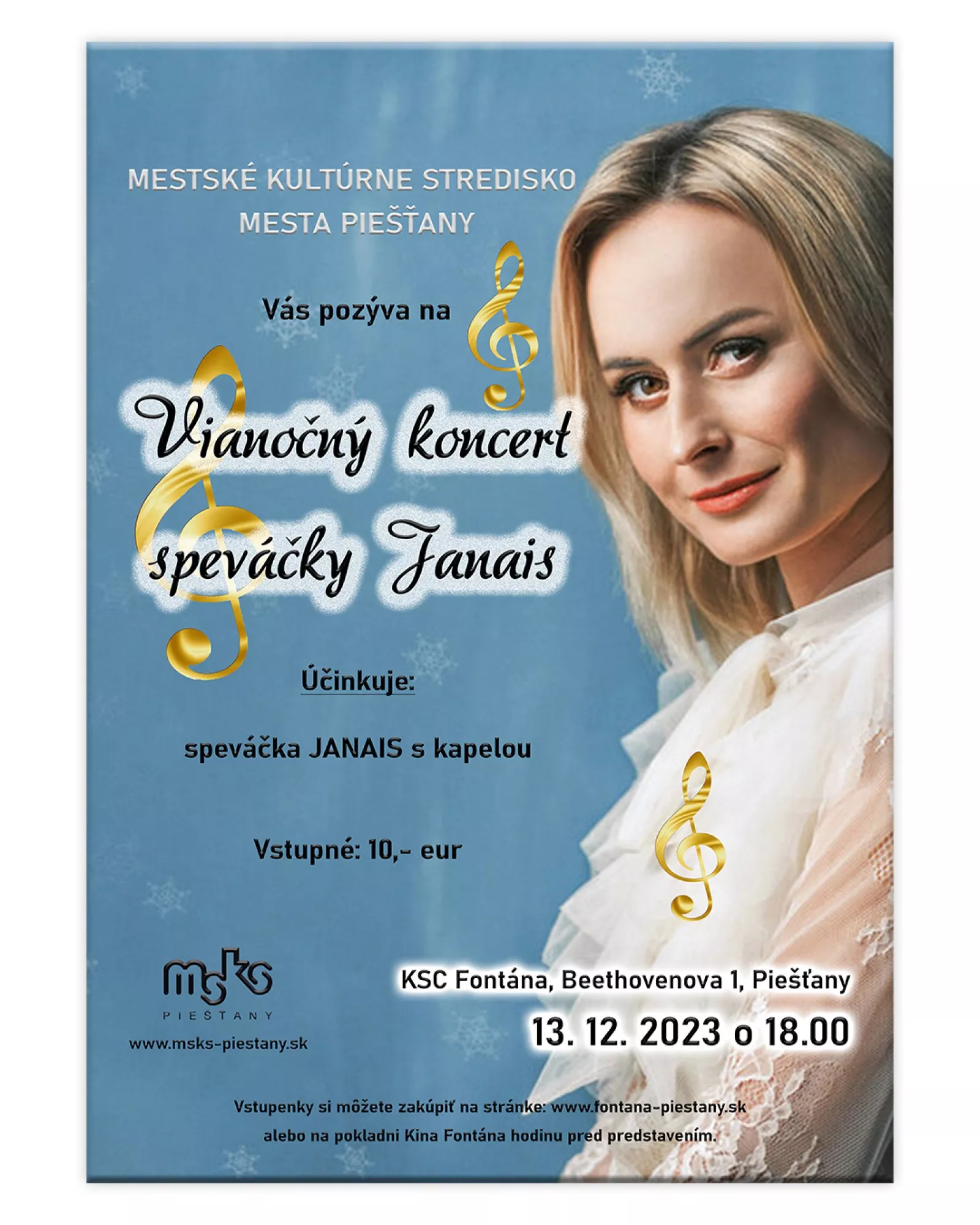 Vianočný koncert speváčky Janais