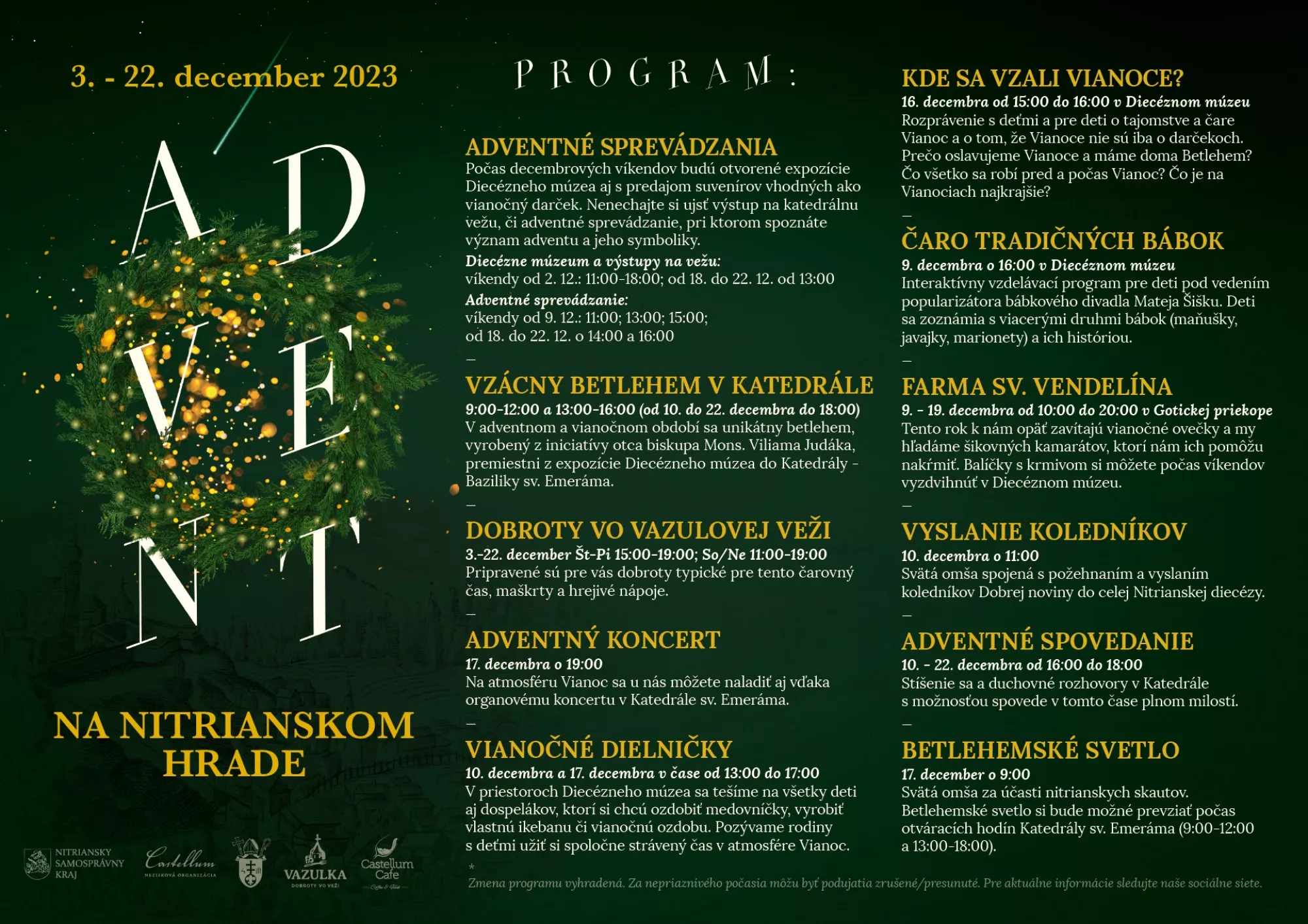 Advent na Nitrianskom hrade