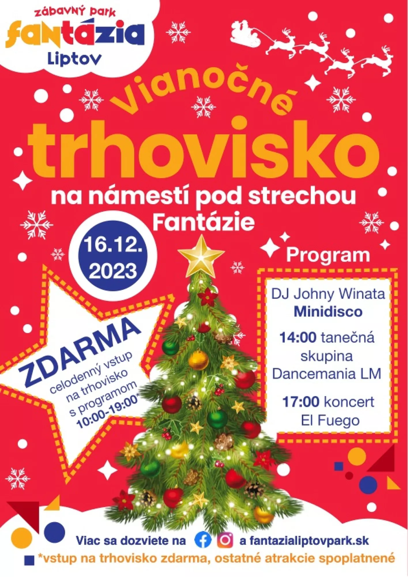 Vianočné trhovisko pod strechou Fantázie