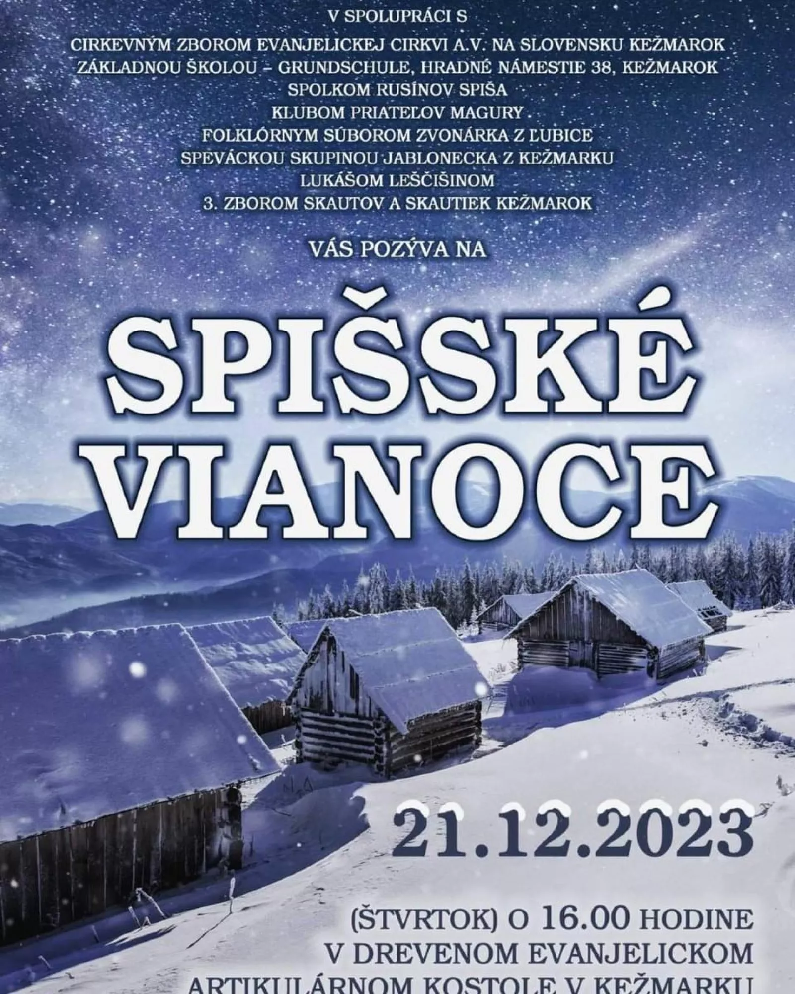 Spišské Vianoce v Kežmarku - koncert