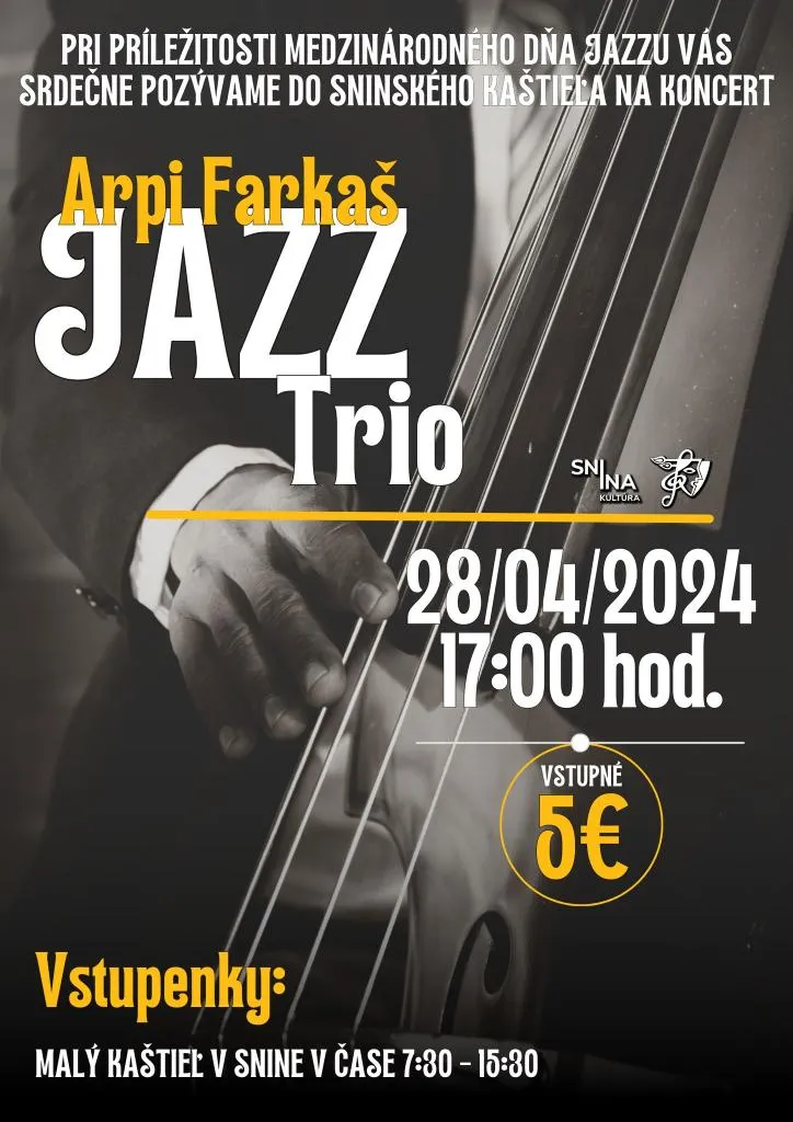 Jazzový koncert v kaštieli: Arpi Farkaš Jazz Trio