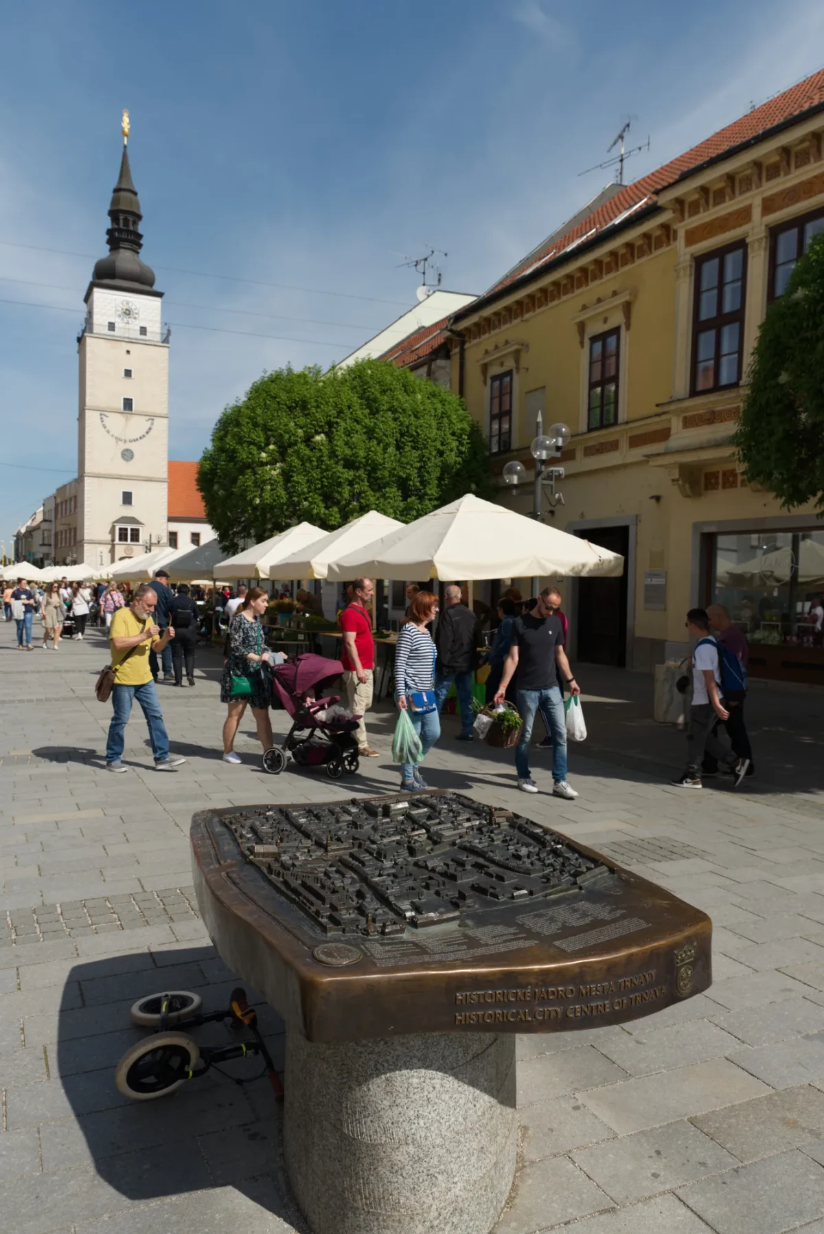 Bronzový model mesta Trnava