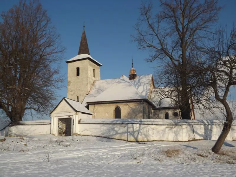 Goticky kostol v zime