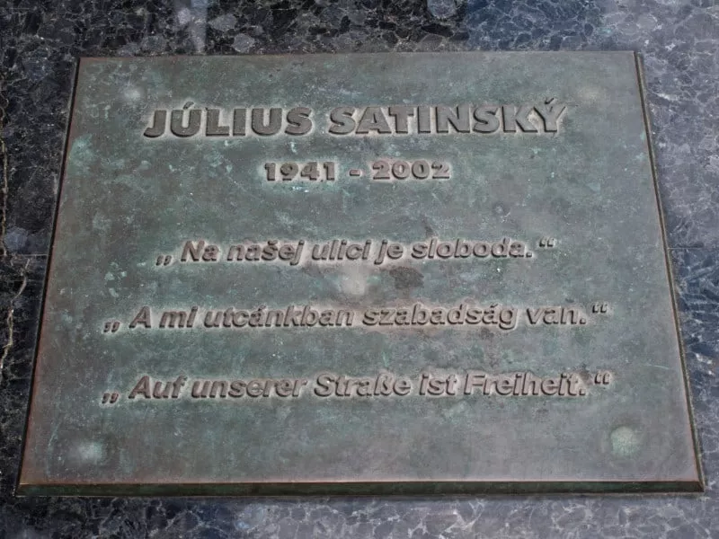 Pamatna plaketa Julius Satinsky