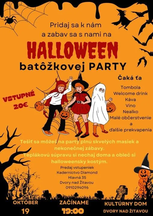 Halloween batôžková párty