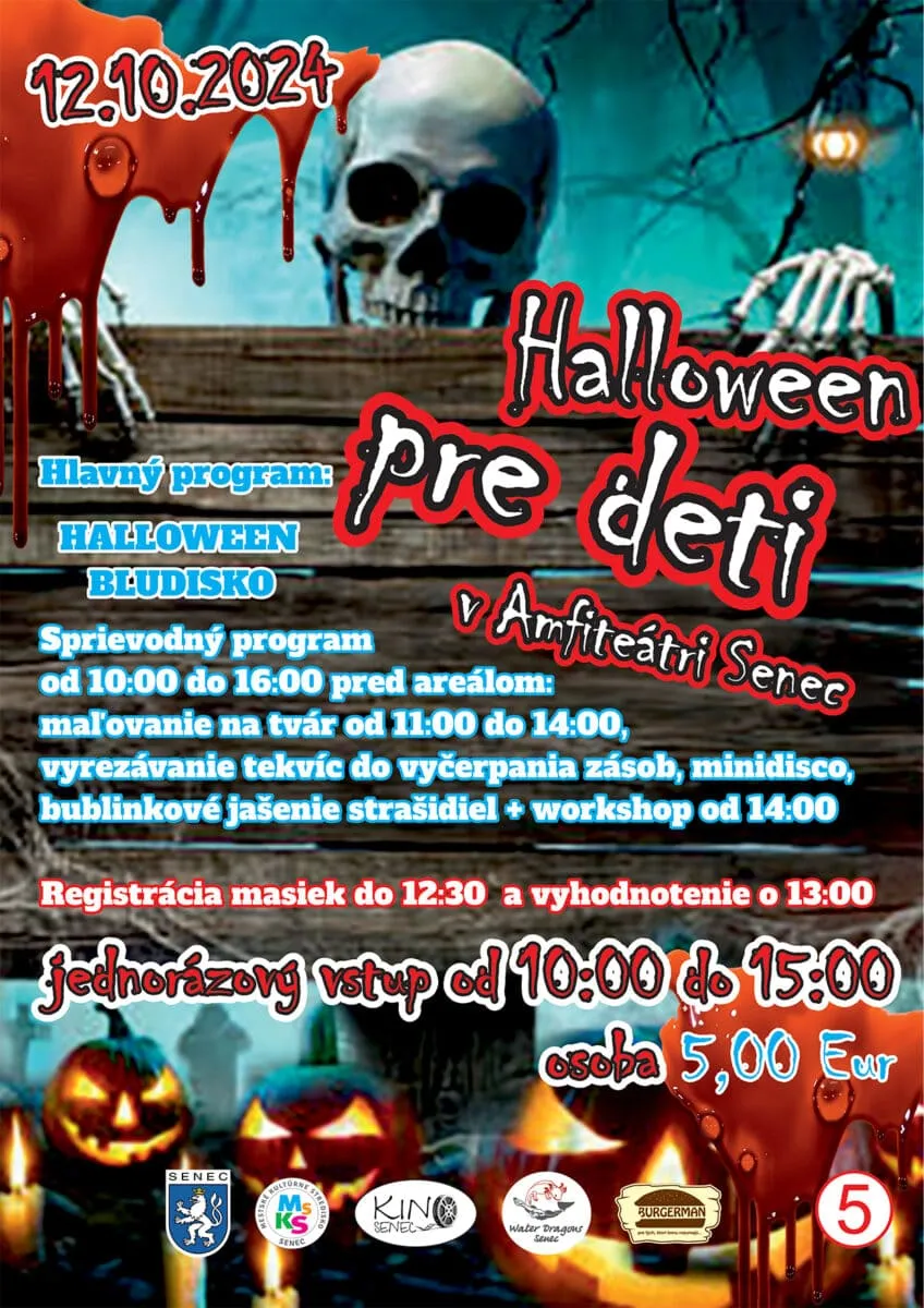 Halloween pre deti v amfiteátri