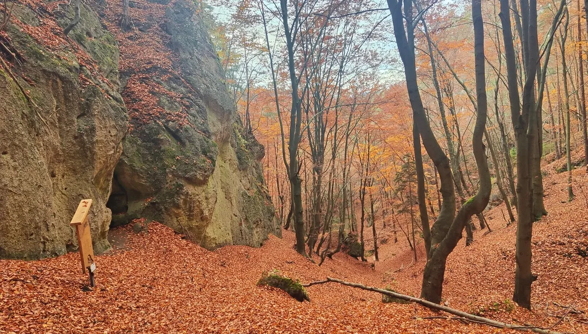 hrad Hričov trasa na jeseň