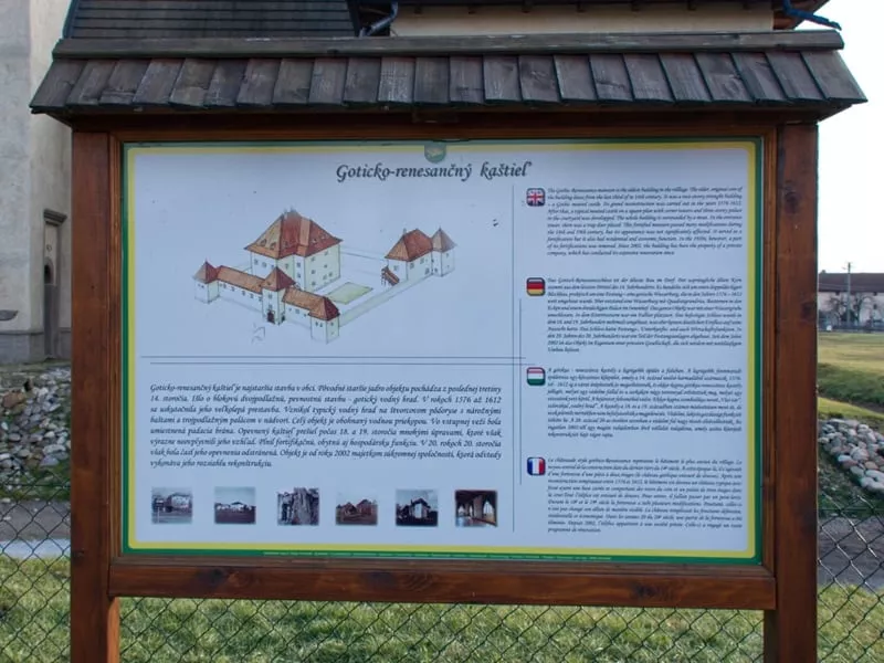 Informacna tabula vodneho hradu Hronsek