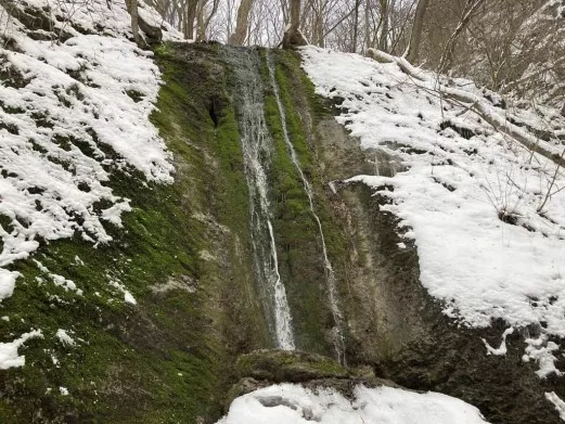 Hlbociansky vodopad v zime