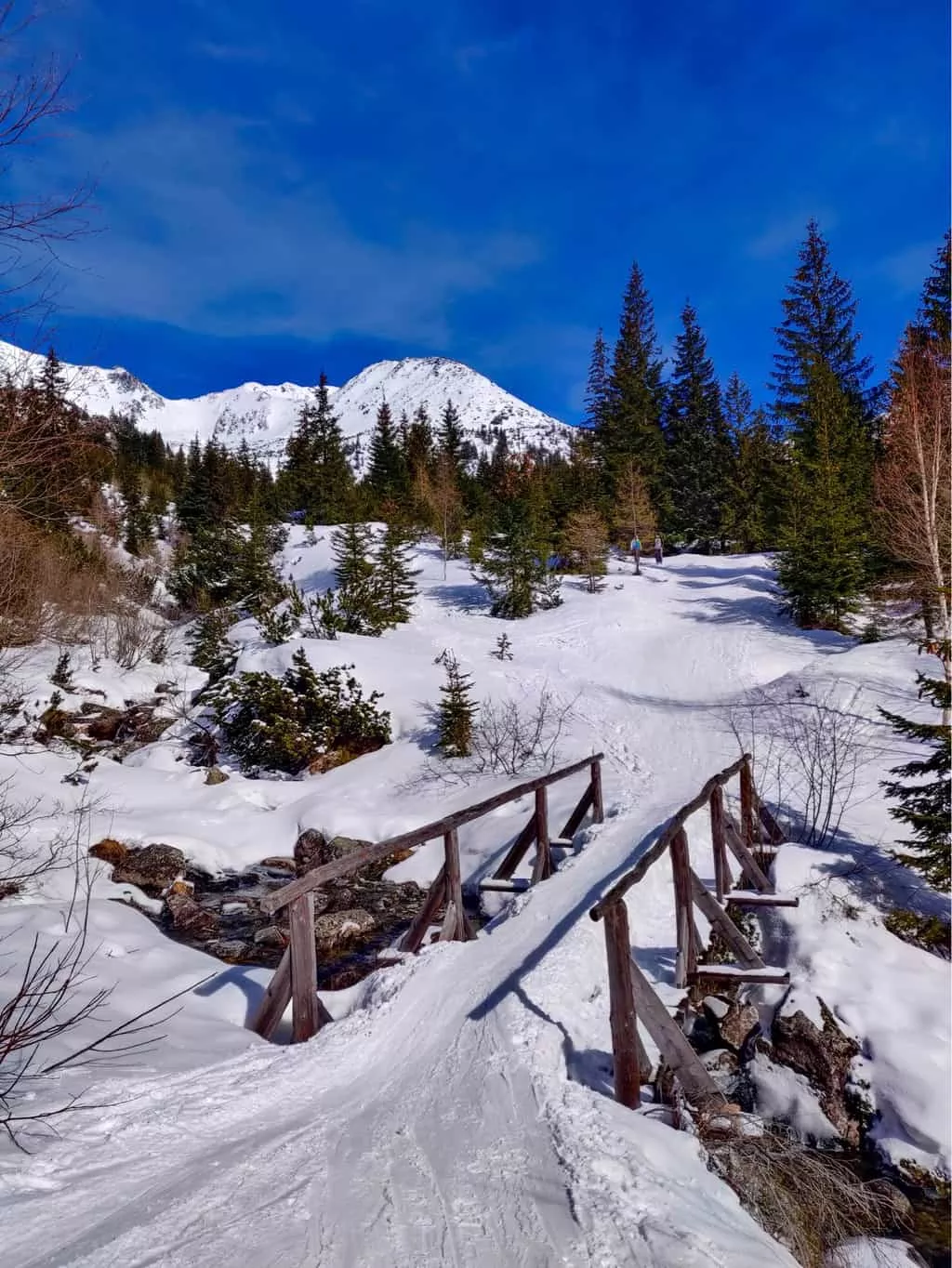 ziarska chata tura drevena lavka pod snehom