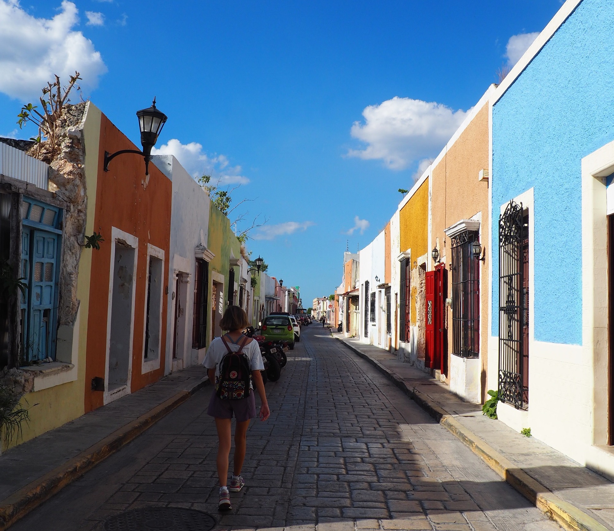 Mesto Campeche a farebne budovy