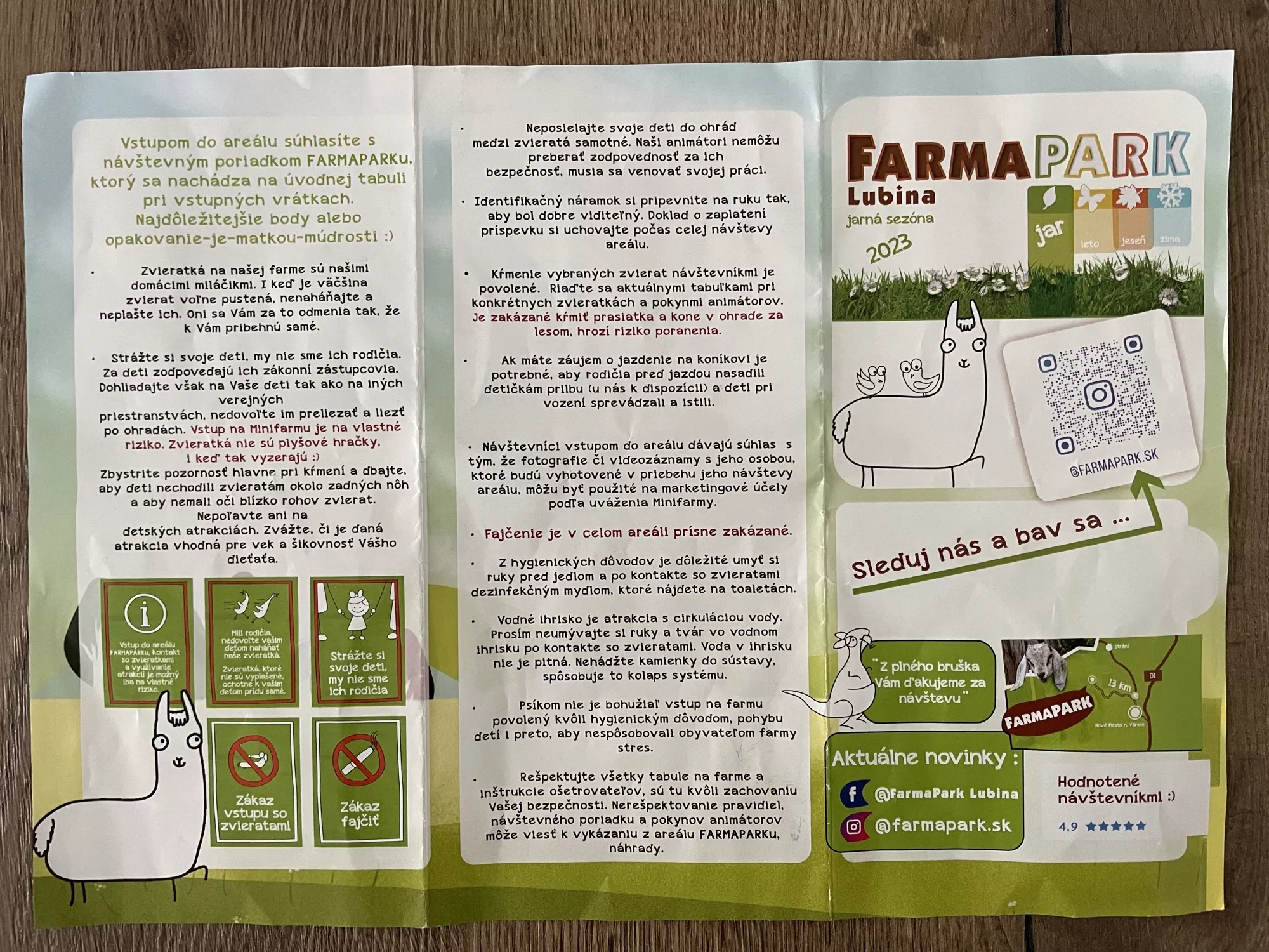FarmaPARK Lubina 2023 - instrukcie pre navstevnikov