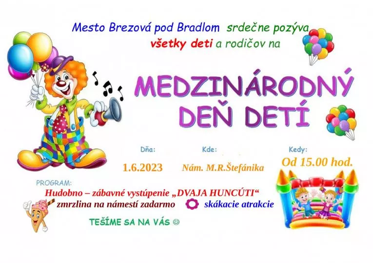 Deň detí v Brezovej pod Bradlom 2023