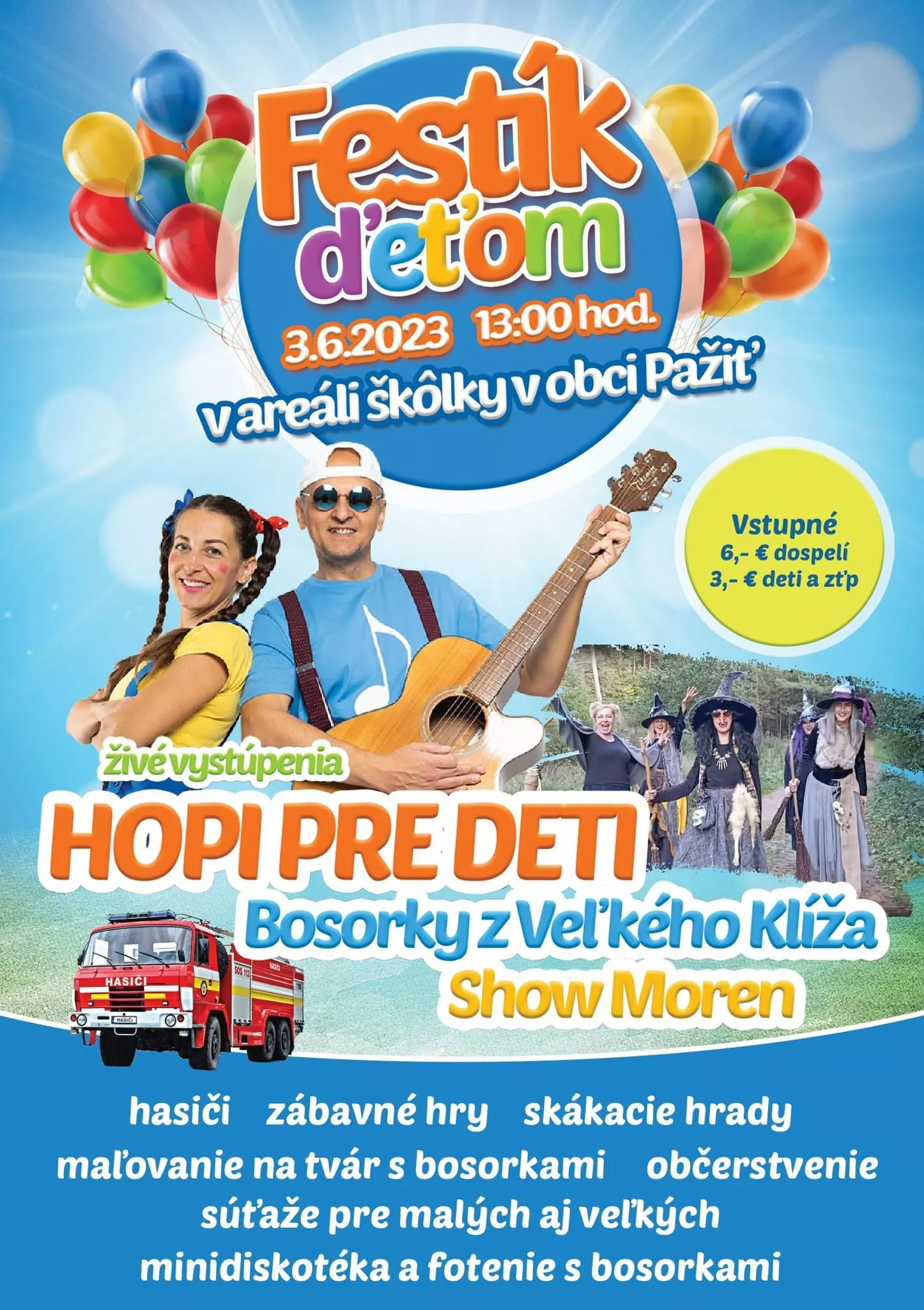 Festík deťom v areáli Pažiť