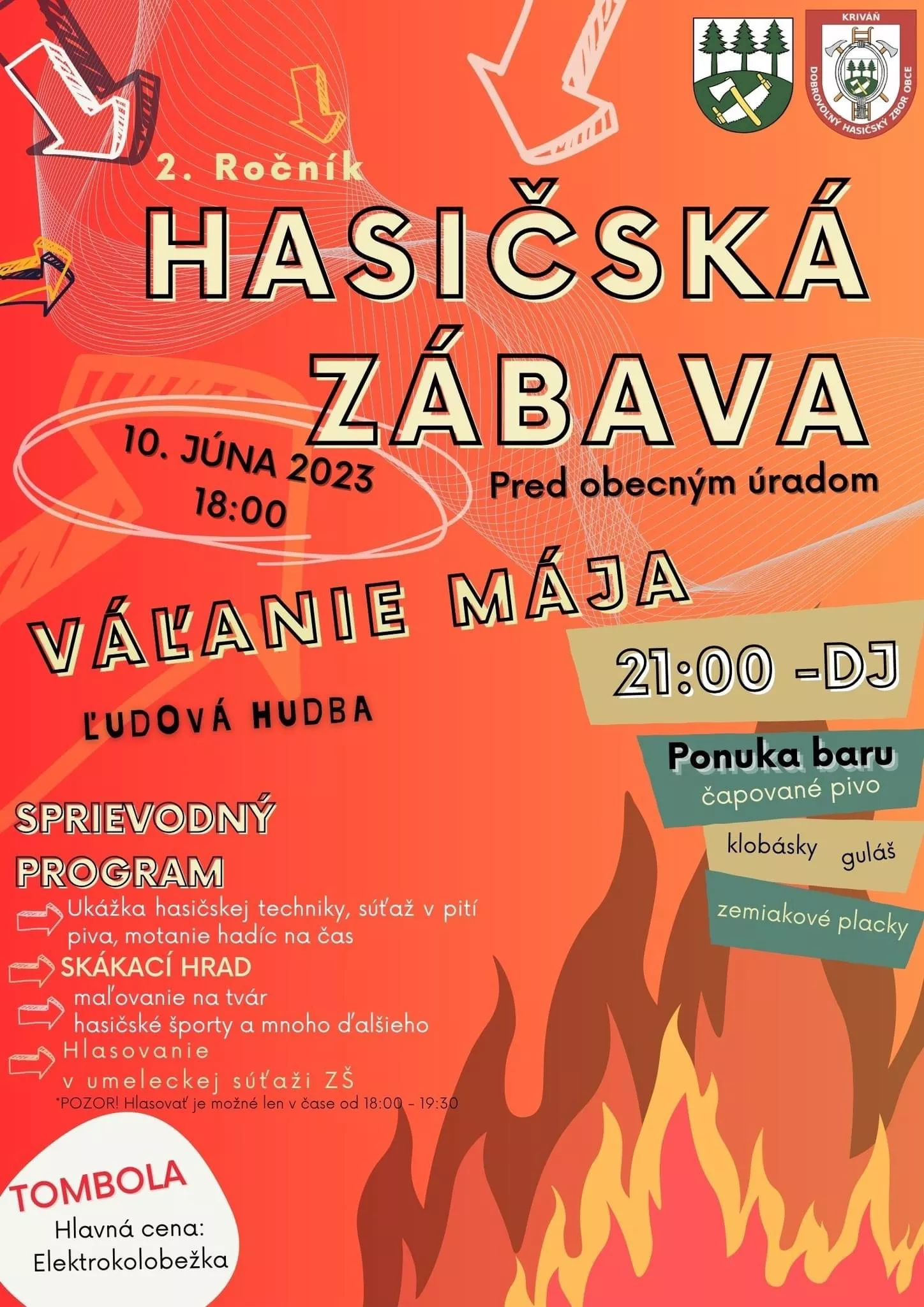 Hasičská zábava v obci Kriváň 2023