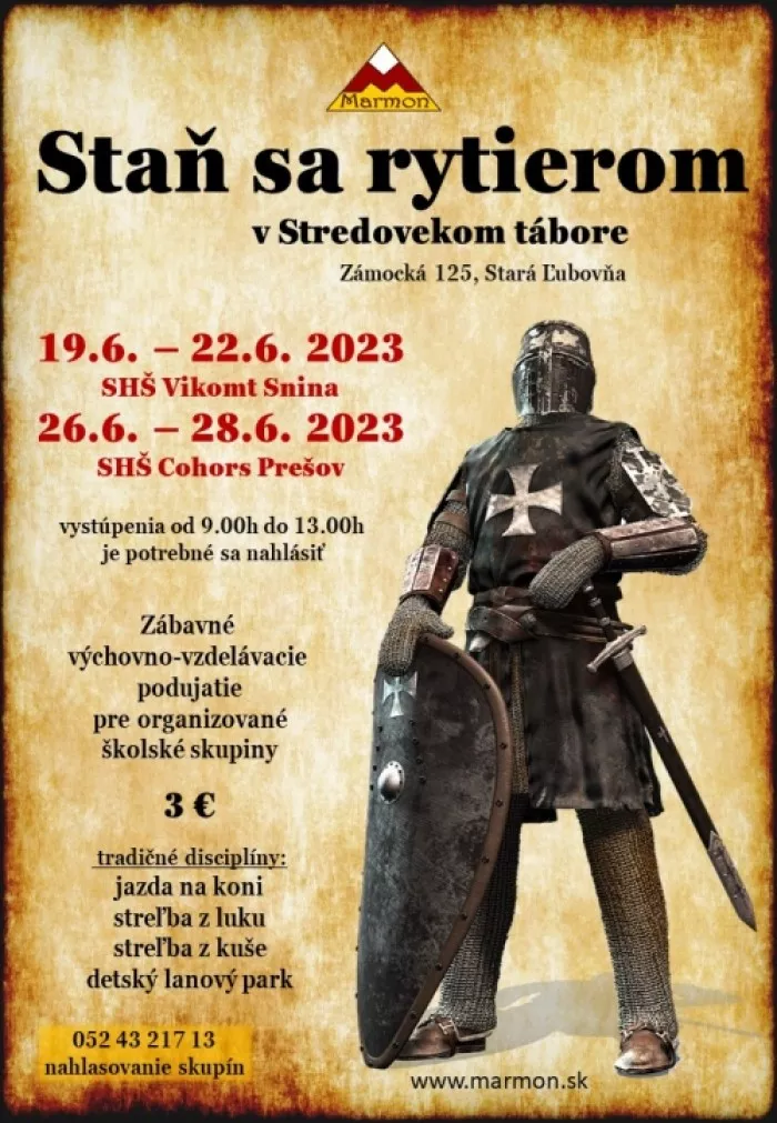 Staň sa rytierom v Stredovekom tábore