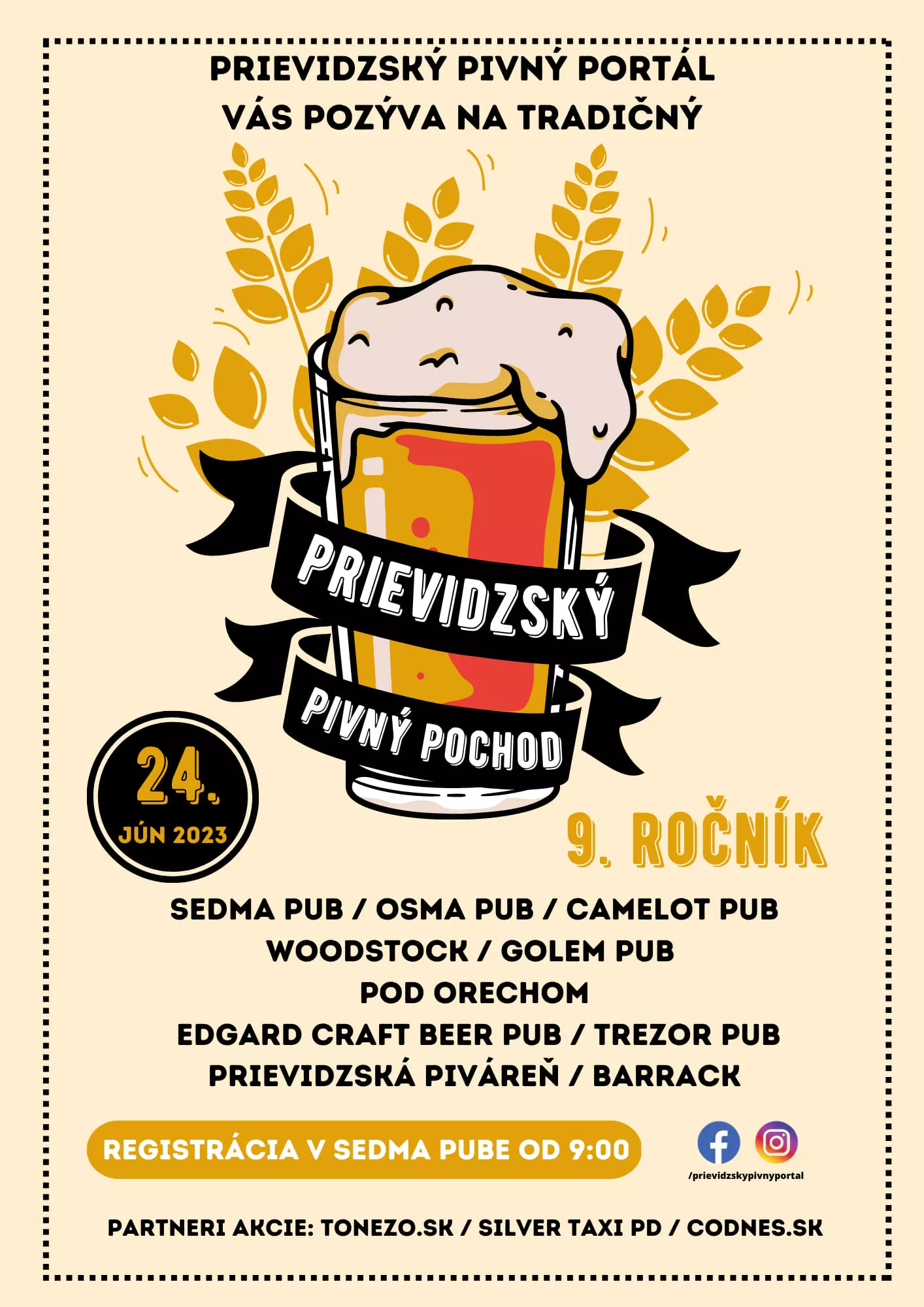 Prievidzský pivný pochod 2023
