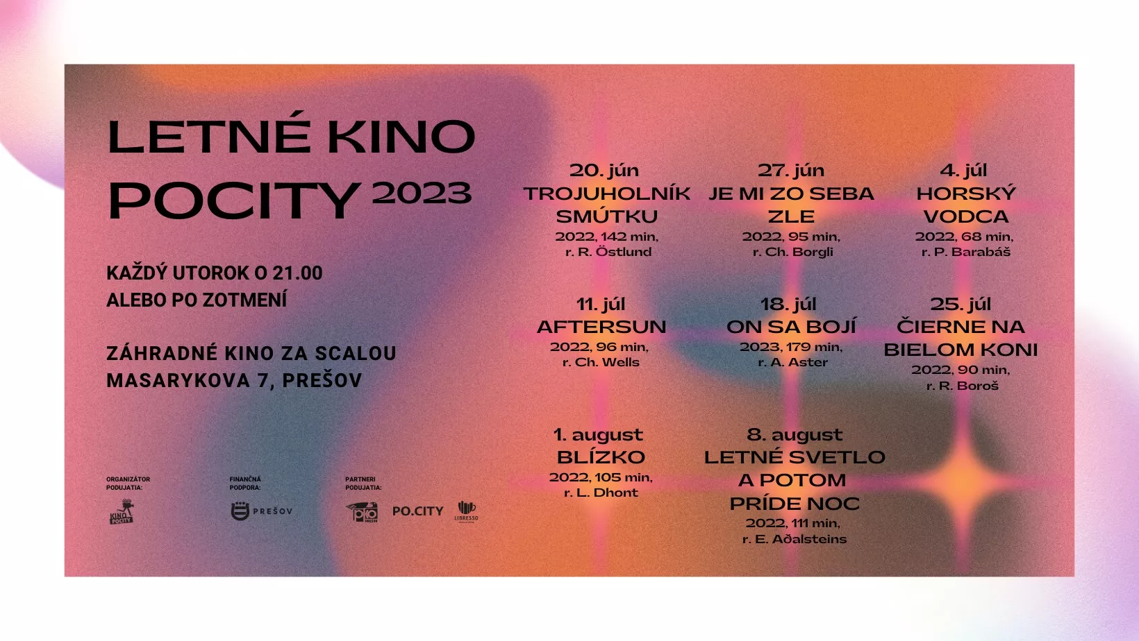 Letné kino Pocity 2023
