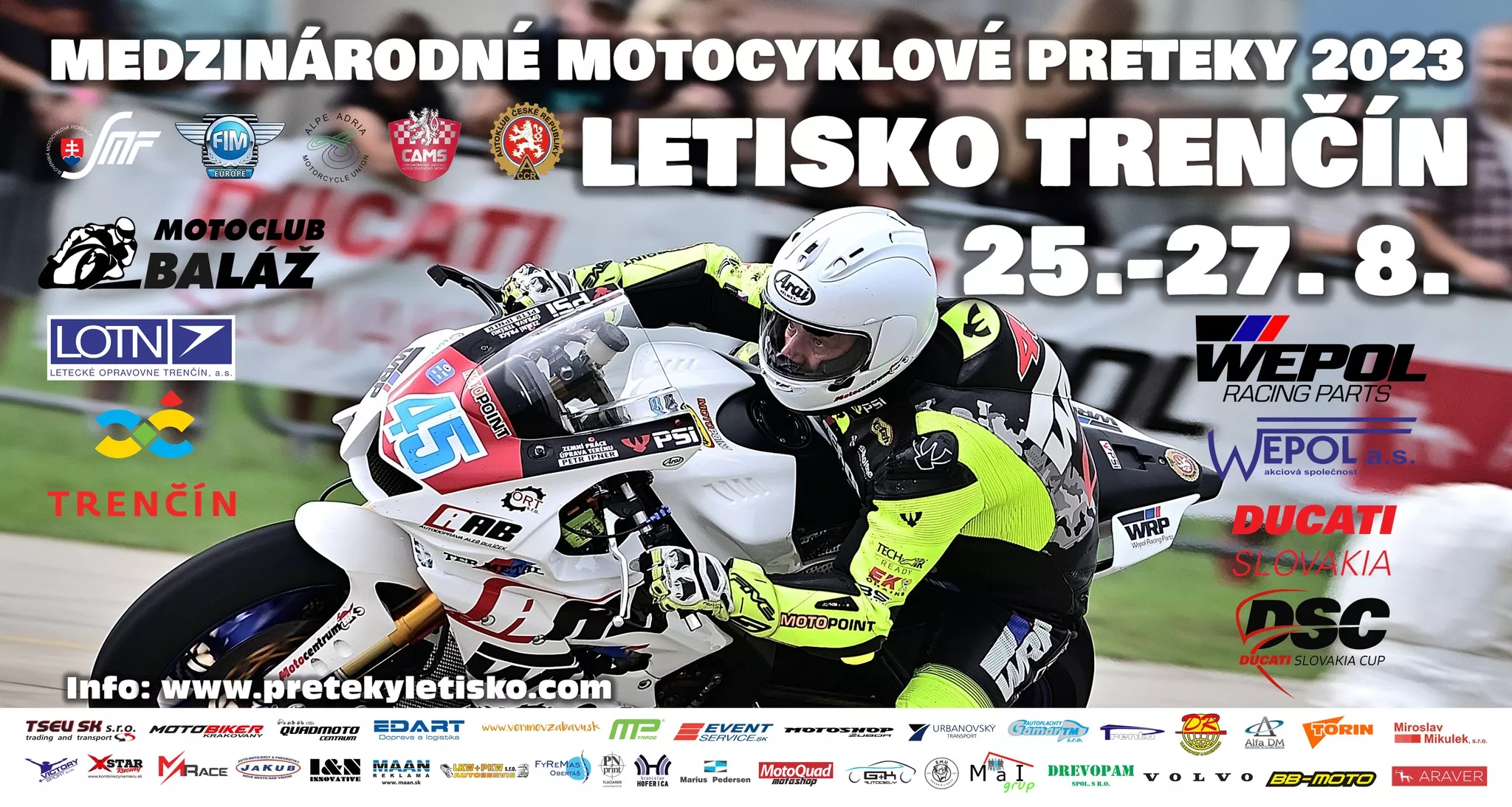 MEDZINÁRODNÉ MOTOCYKLOVÉ PRETEKY LETISKO TRENČÍN