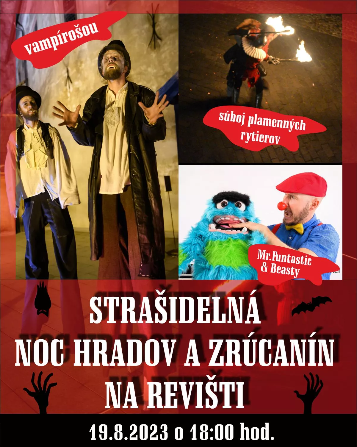 STRAŠIDELNÁ NOC HRADOV A ZRÚCANÍN NA HRADE REVIŠTE