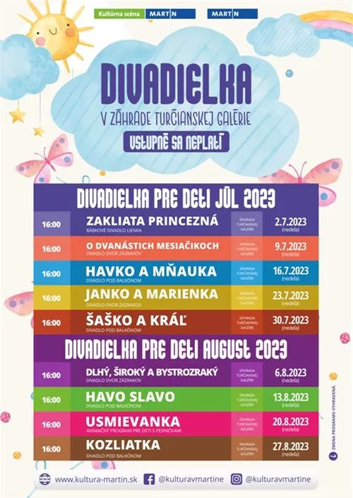 Divadielka v záhrade Turčianskej galérie