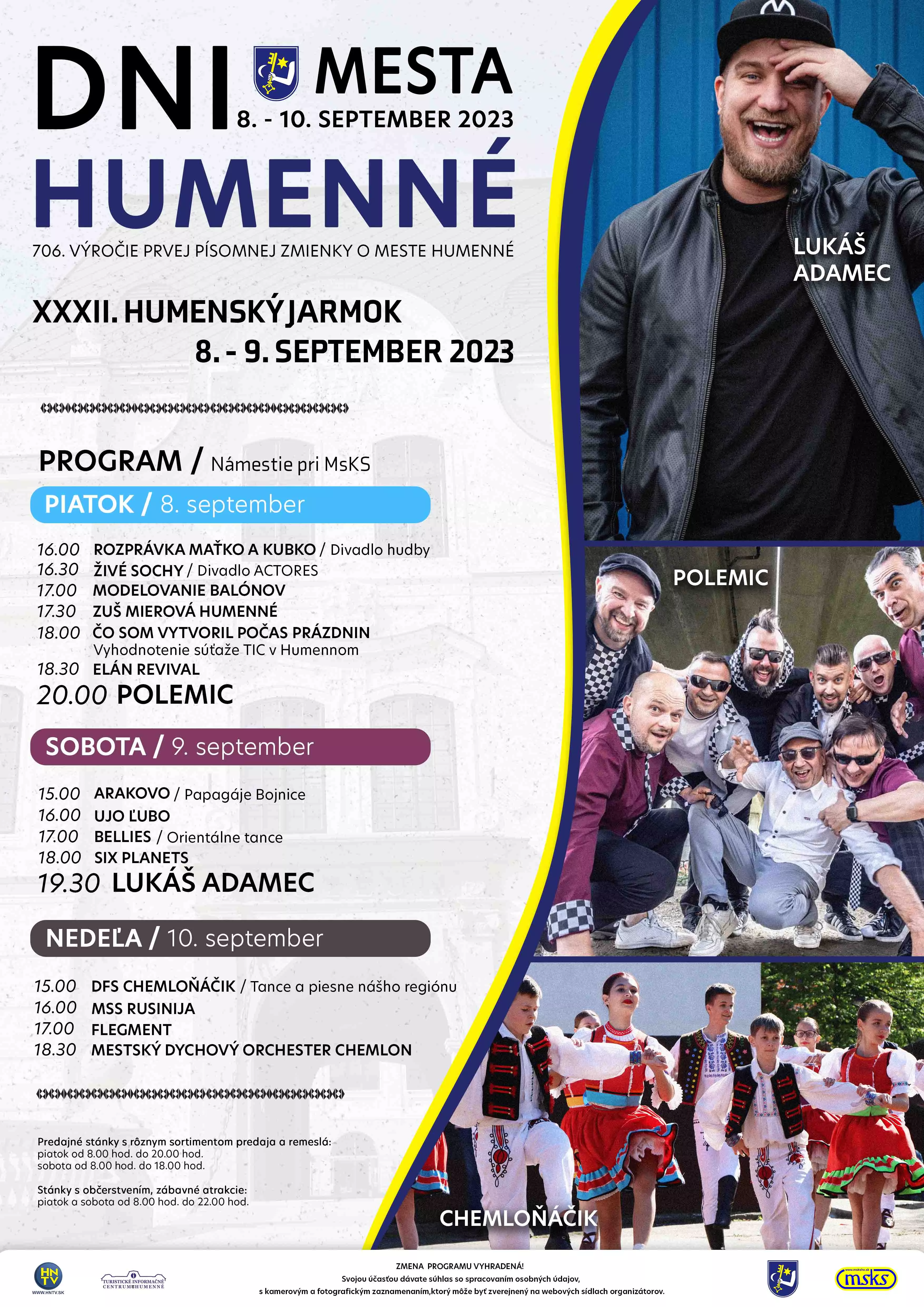 DNI MESTA HUMENNÉ 2023