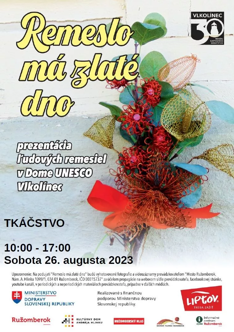 REMESLO MÁ ZLATÉ DNO: TKÁČSTVO