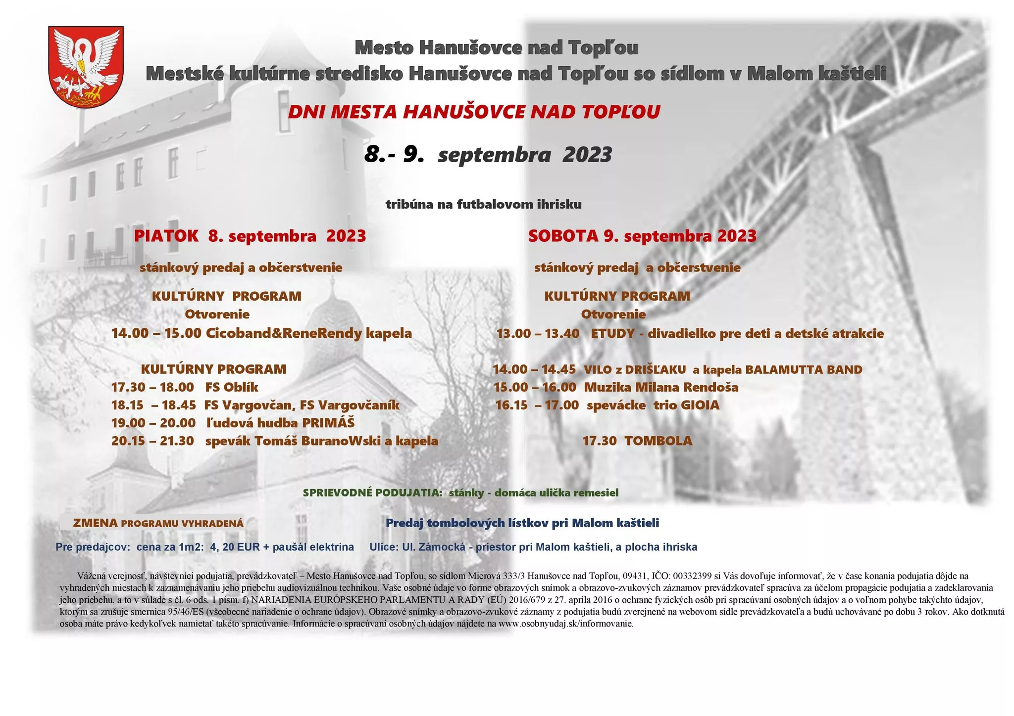 Dni mesta Hanušovce nad Topľou 2023