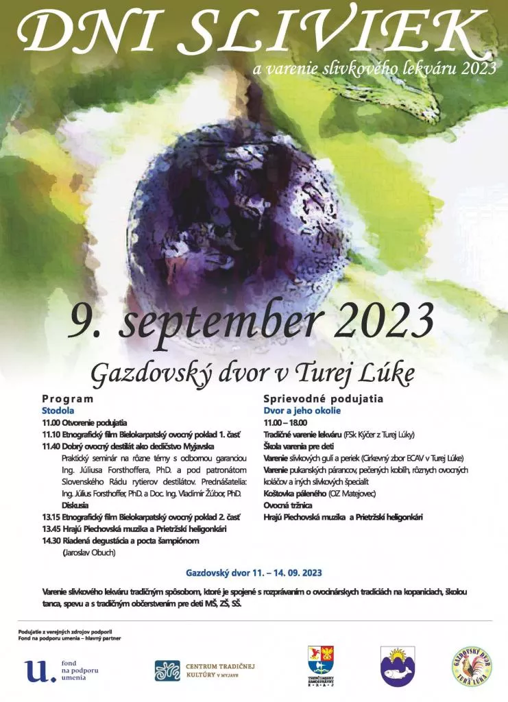 Dni sliviek v Gazdovskom dvore Turá Lúka